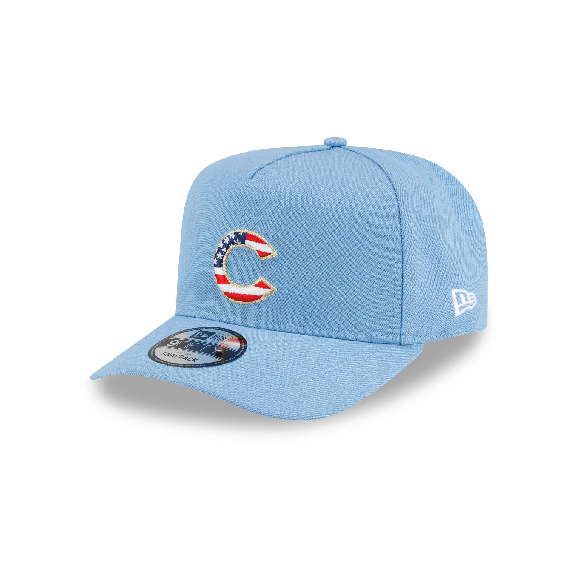 Chicago Cubs Red, White & Blue 9FIFTY A-Frame Snapback Hat - Image 3