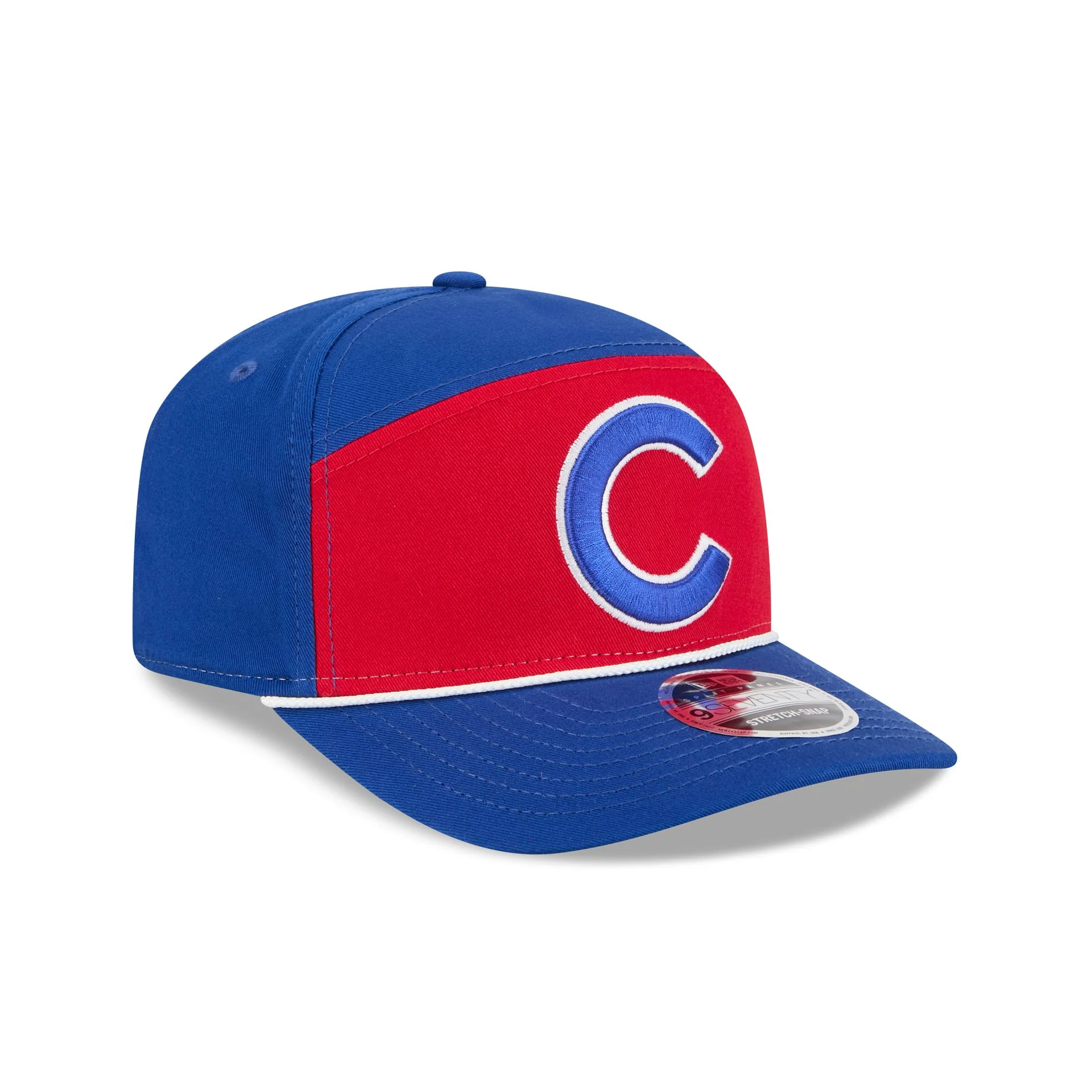Chicago Cubs Split Panel 9SEVENTY Stretch-Snap Hat - Image 3