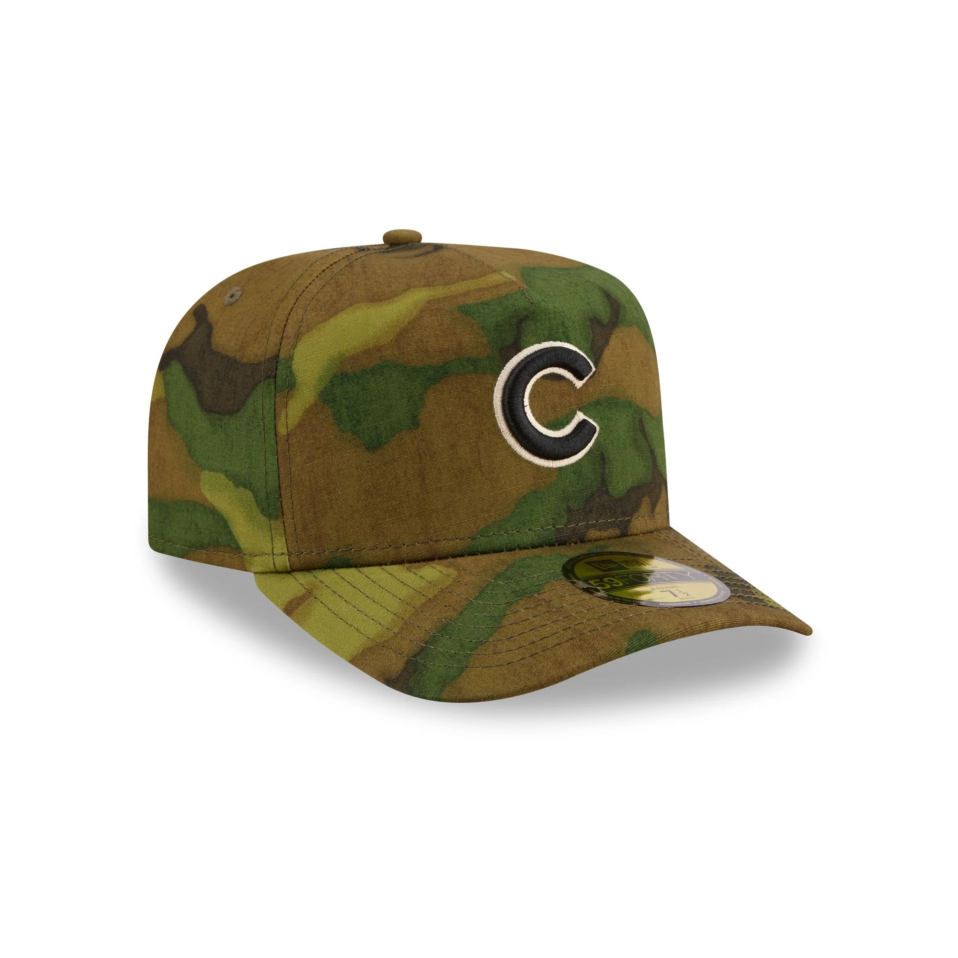 Chicago Cubs Three Looms Ripstop Camo 59FORTY A-Frame Fitted Hat - Image 3