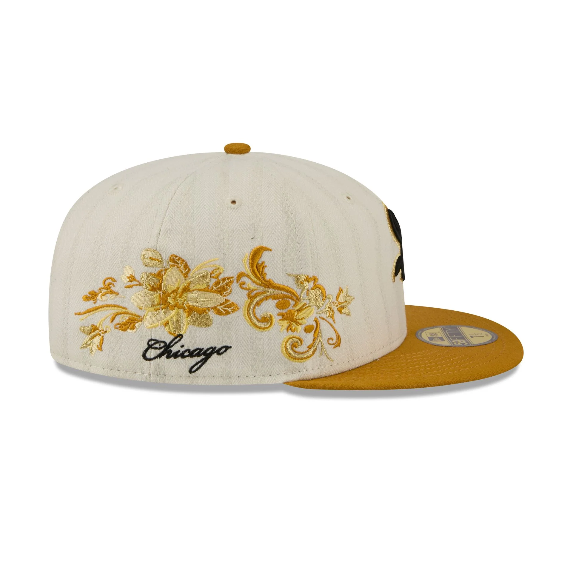 Chicago White Sox Chrome Herringbone 59FIFTY Fitted Hat - Image 4
