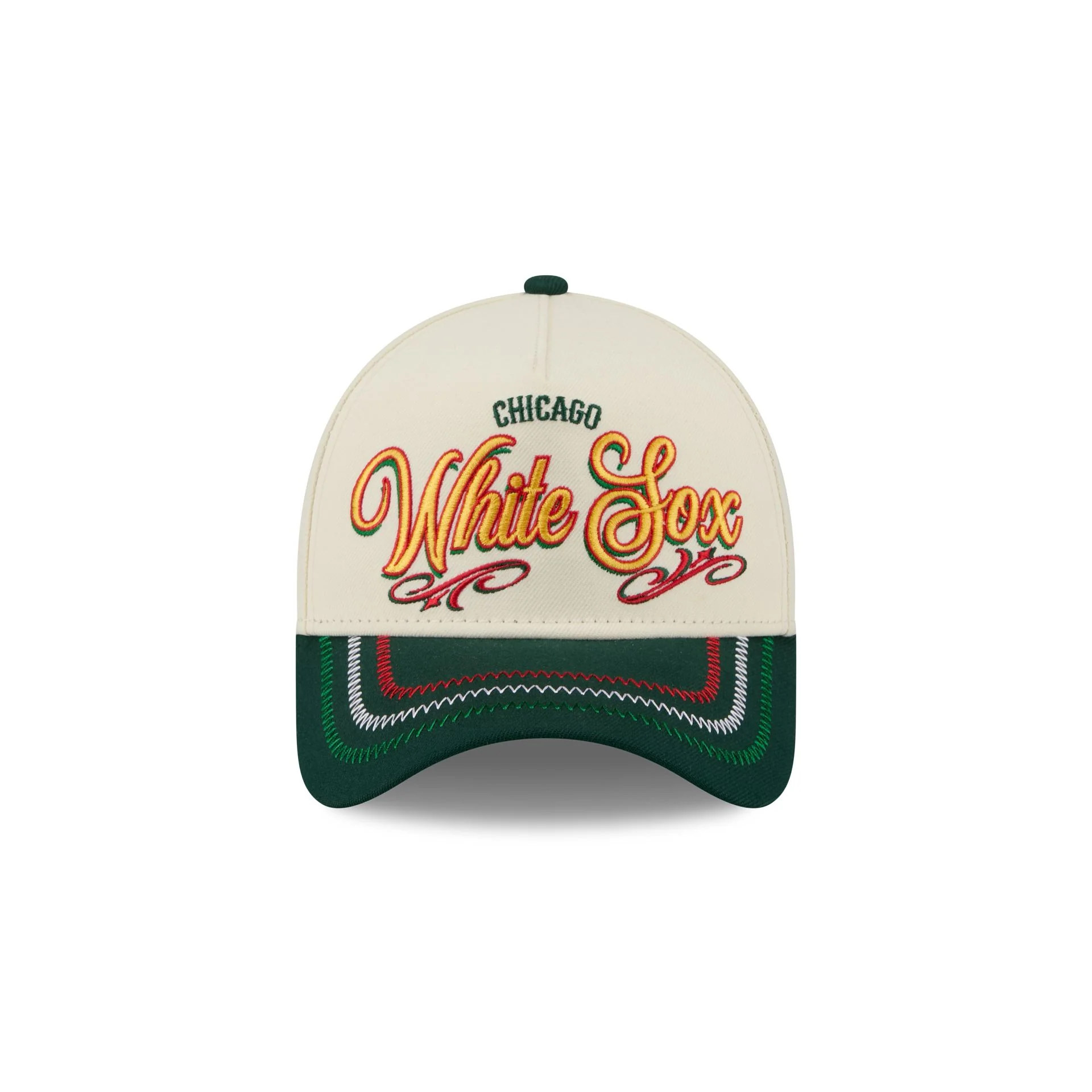 Chicago White Sox Cinco de Mayo Chrome White 9FORTY A-Frame Snapback Hat - Image 2