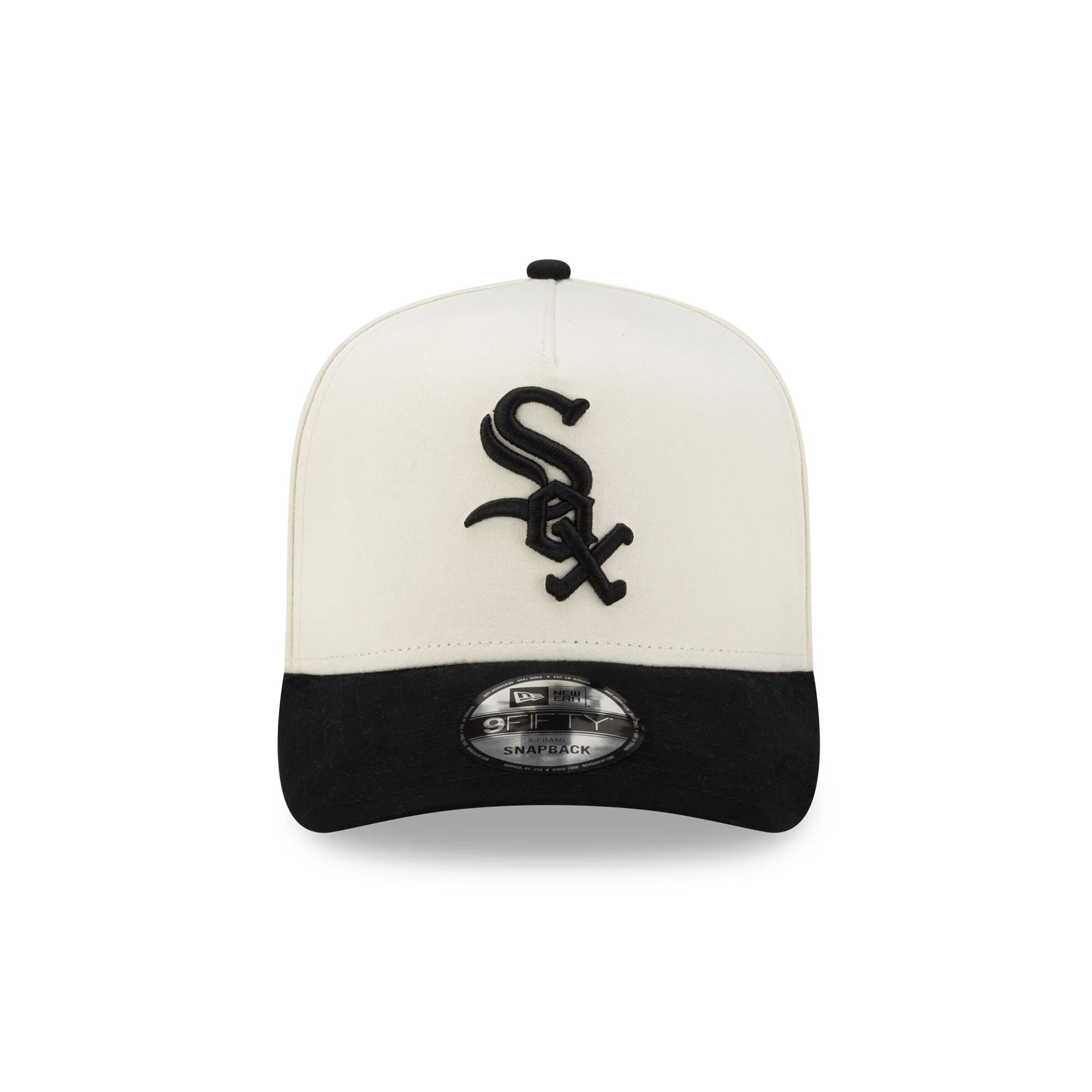 Chicago White Sox Cotton Brush Chrome Pre-Curve 9FIFTY A-Frame Snapback Hat - Image 2