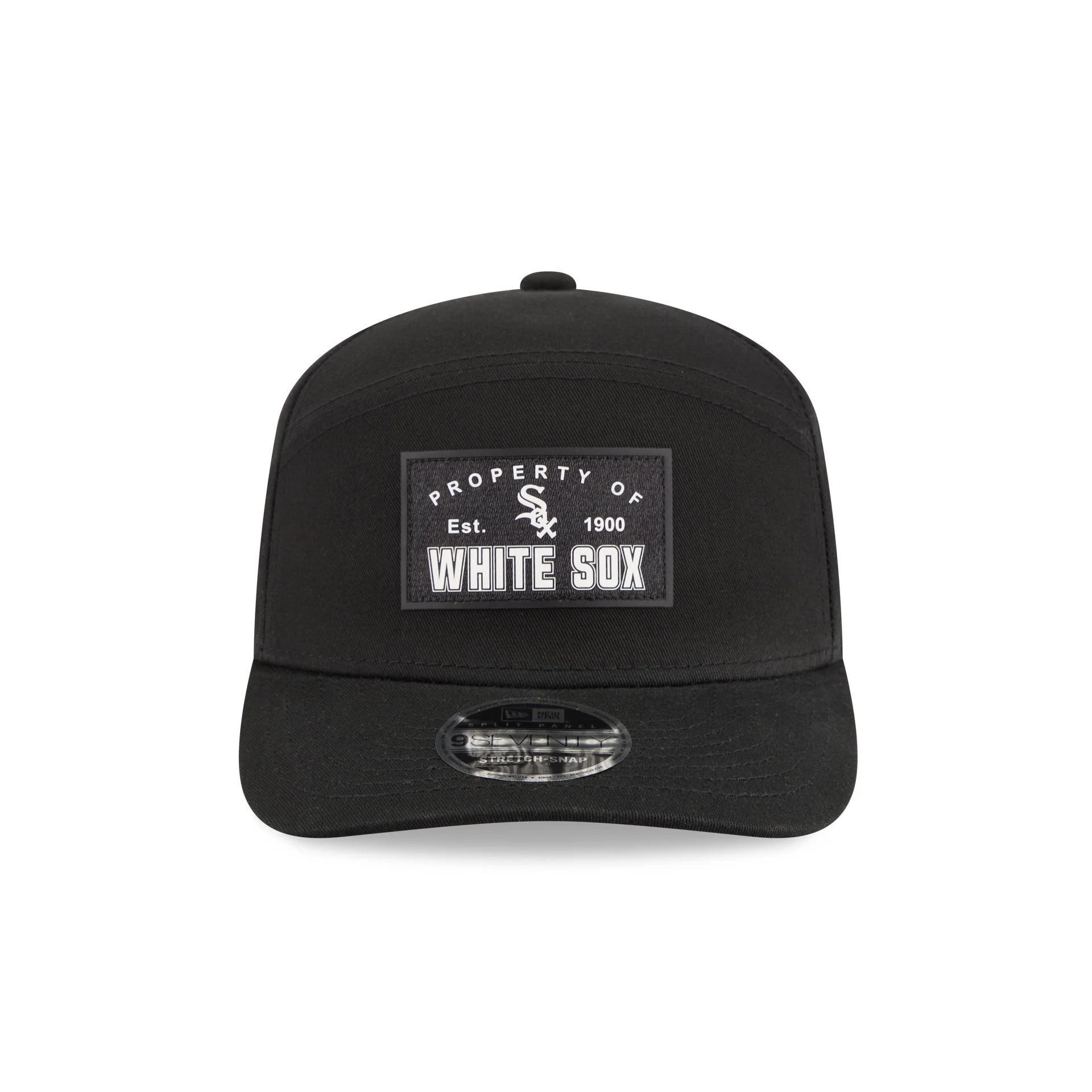 Chicago White Sox Property of Patch Split Panel 9SEVENTY Stretch-Snap Hat - Image 2