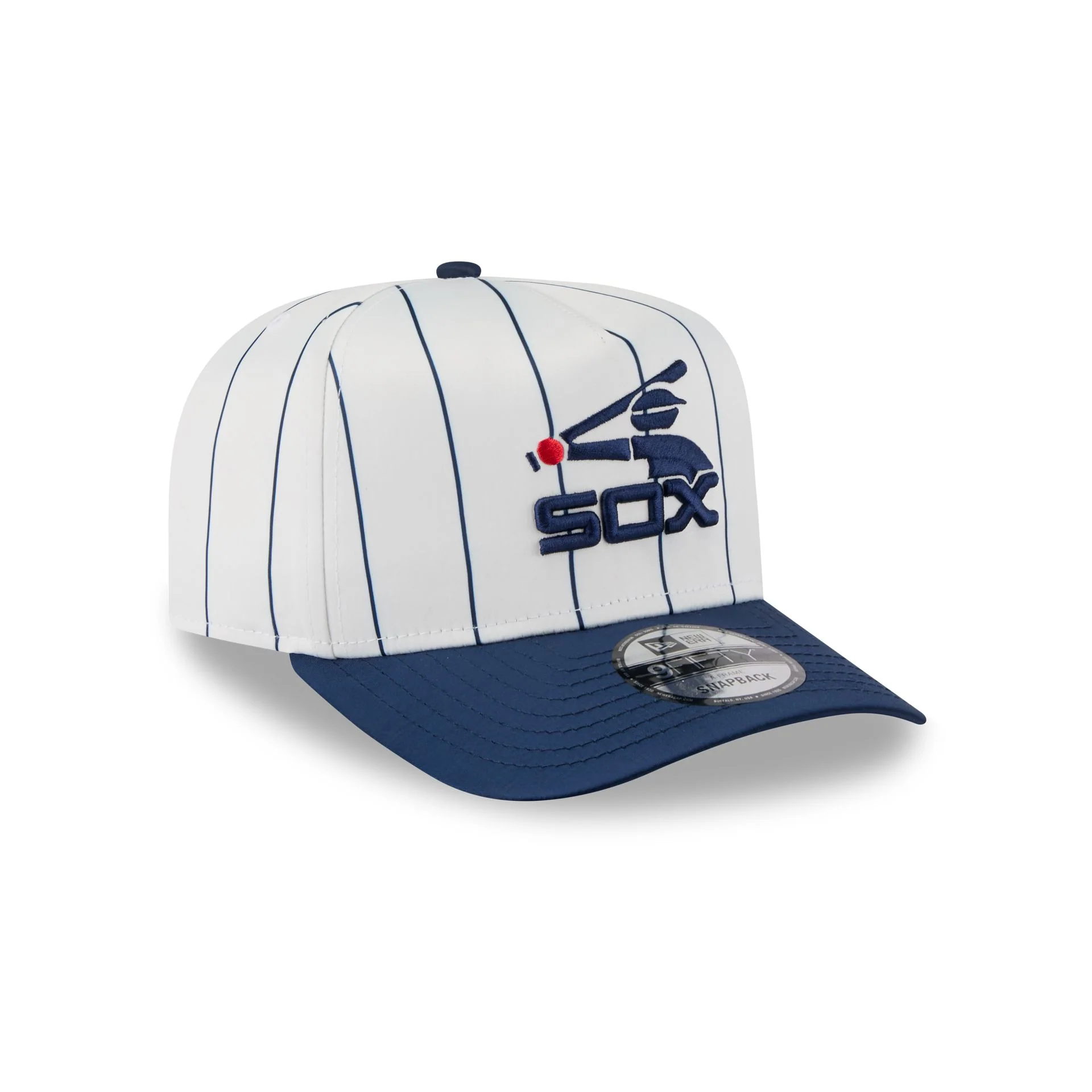 Chicago White Sox Satin Pinstripe 9FIFTY A-Frame Snapback Hat - Image 3