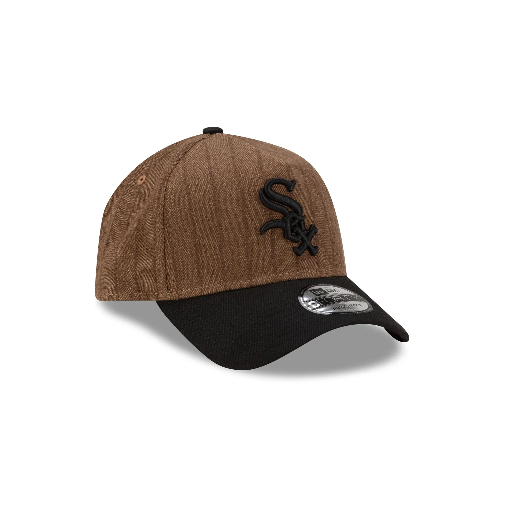 Chicago White Sox Three Looms Wool Pinstripe 9FORTY A-Frame Snapback Hat - Image 3