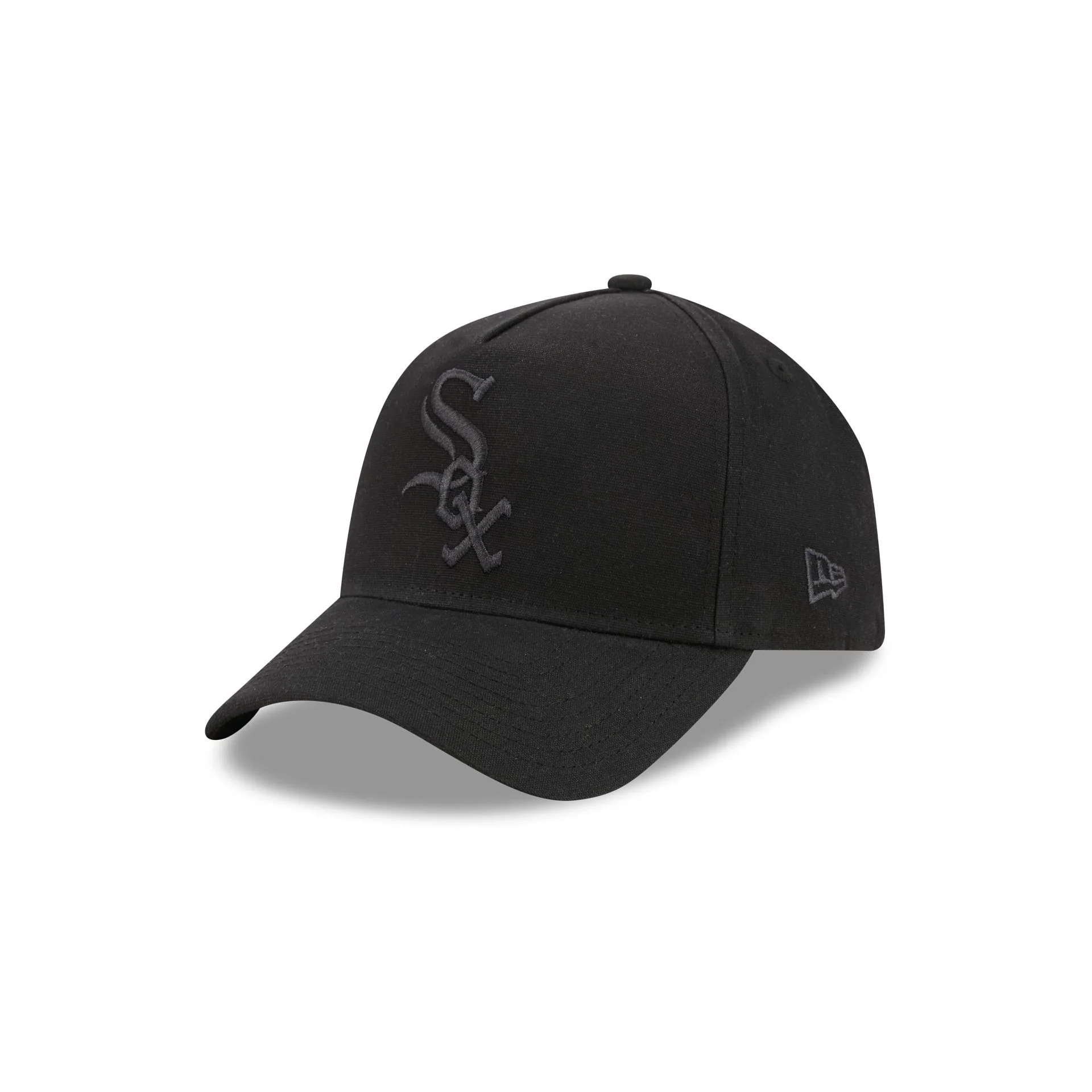 Chicago White Sox Waxed Canvas Black 59FORTY A-Frame Fitted Hat - Image 3