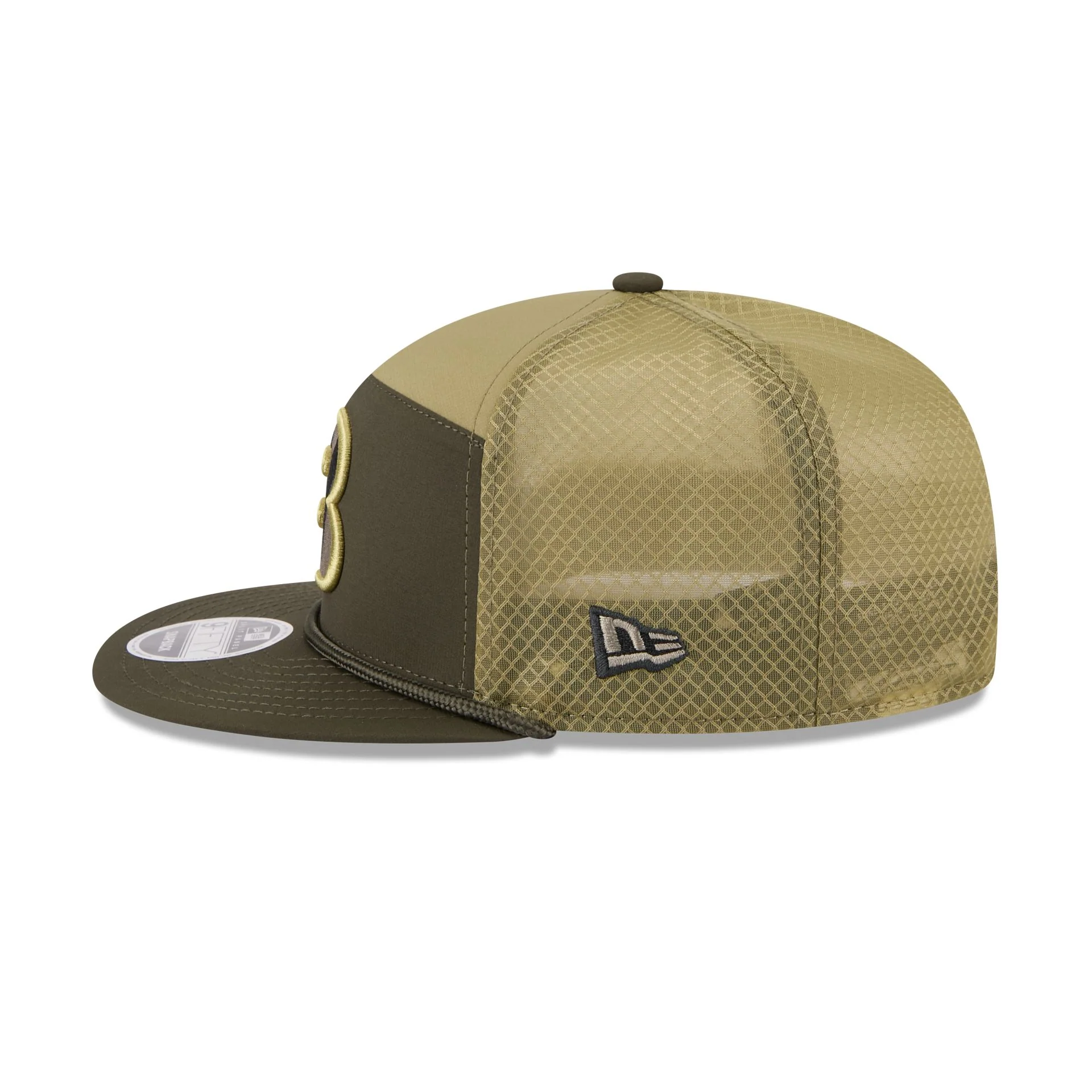 Cincinnati Bengals 2025 Salute to Service Split Panel 9FIFTY Trucker Hat - Image 5