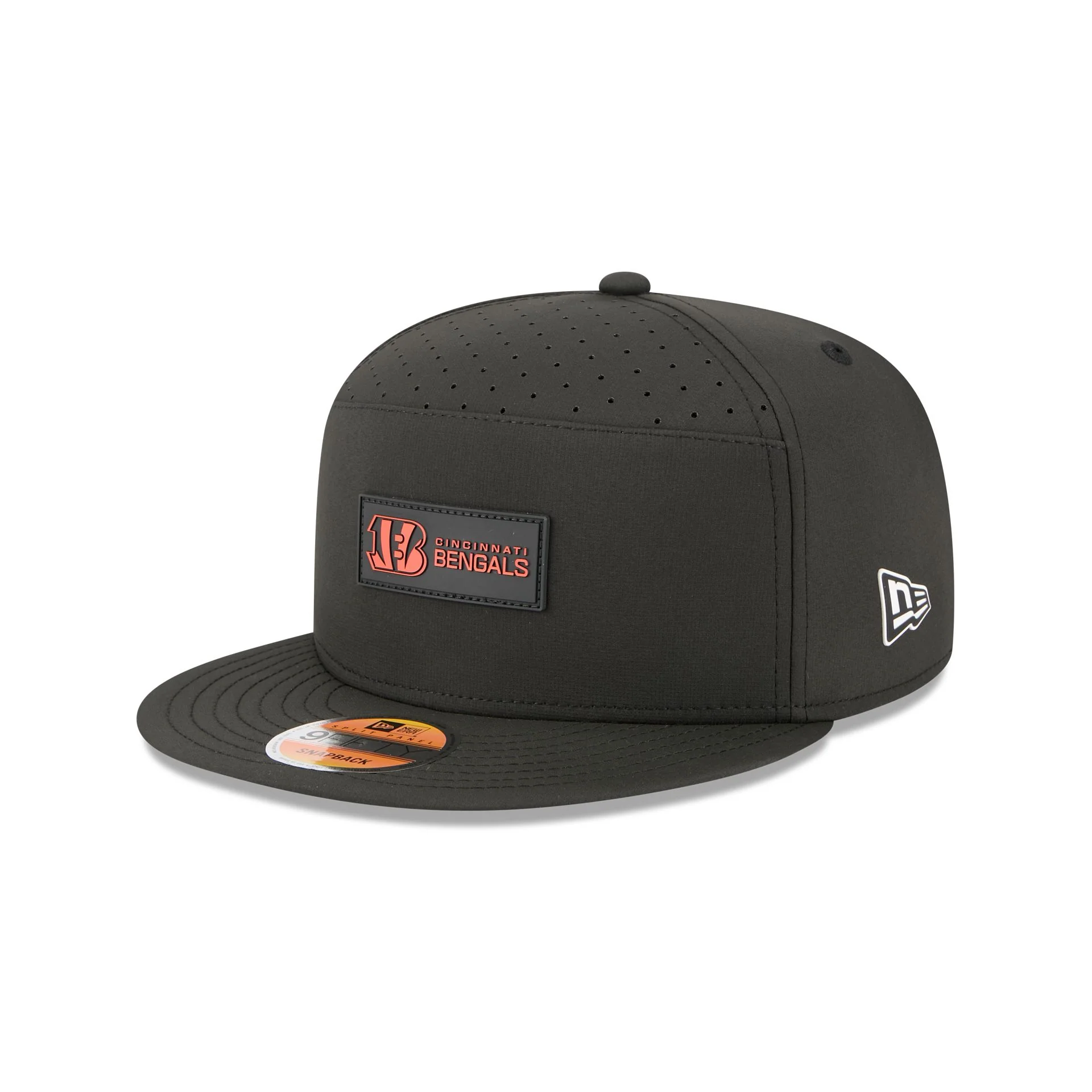 Cincinnati Bengals 2025 Sideline Hot Weather Split Panel 9FIFTY Snapback Hat