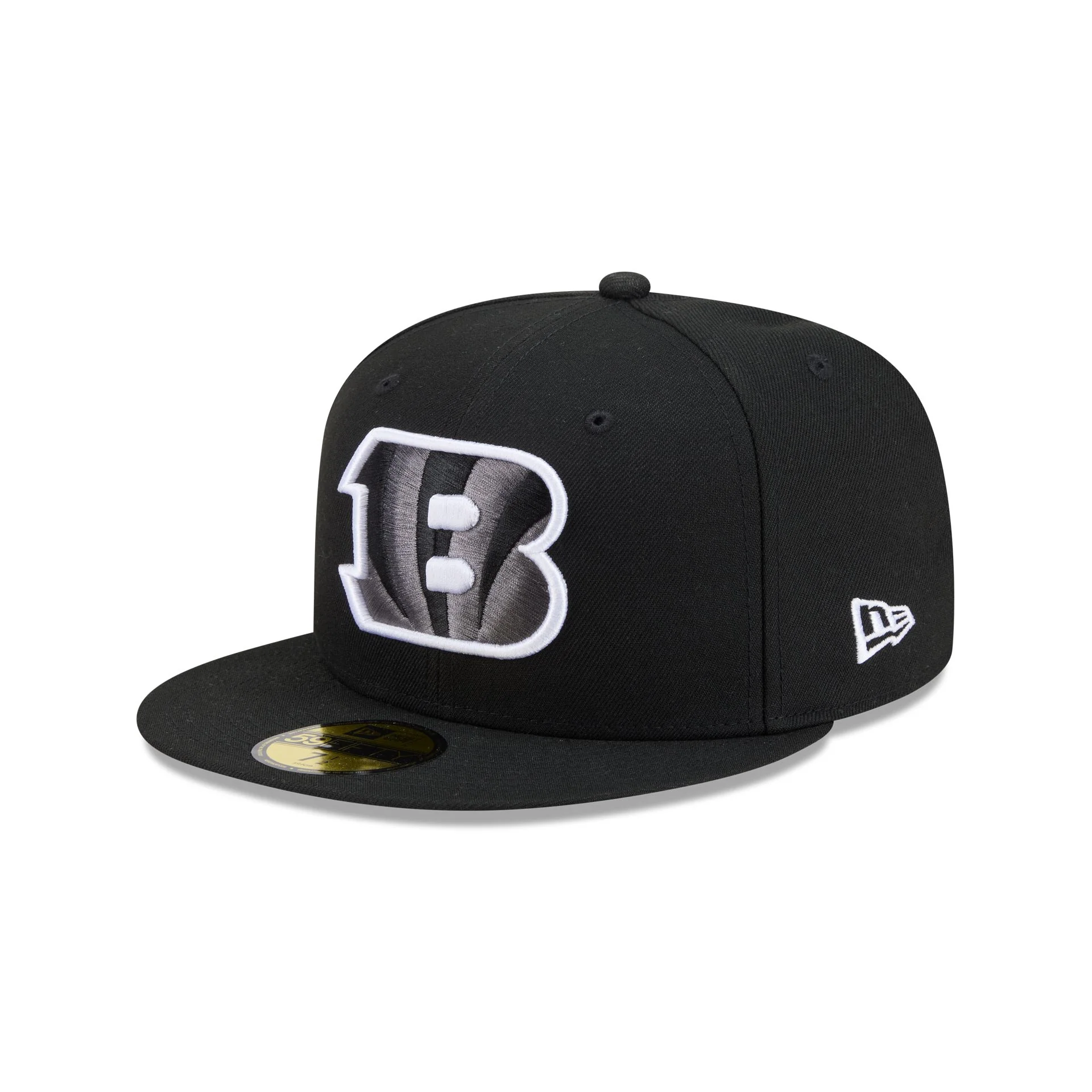 Cincinnati Bengals Black and White Basic 59FIFTY Fitted Hat