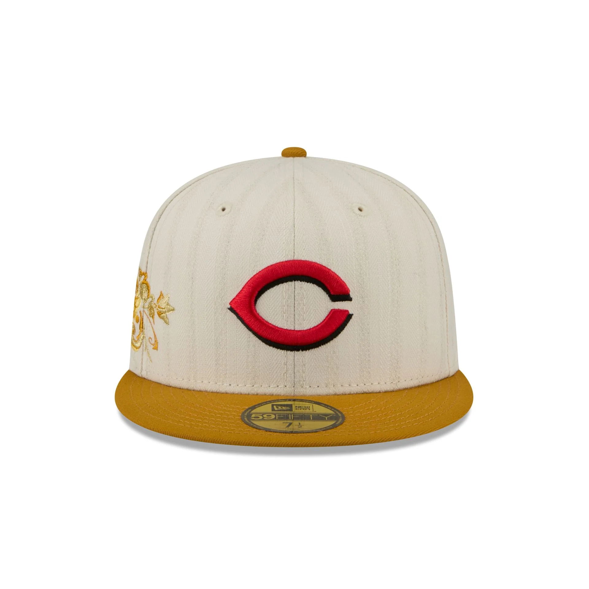 Cincinnati Reds Chrome Herringbone 59FIFTY Fitted Hat - Image 2