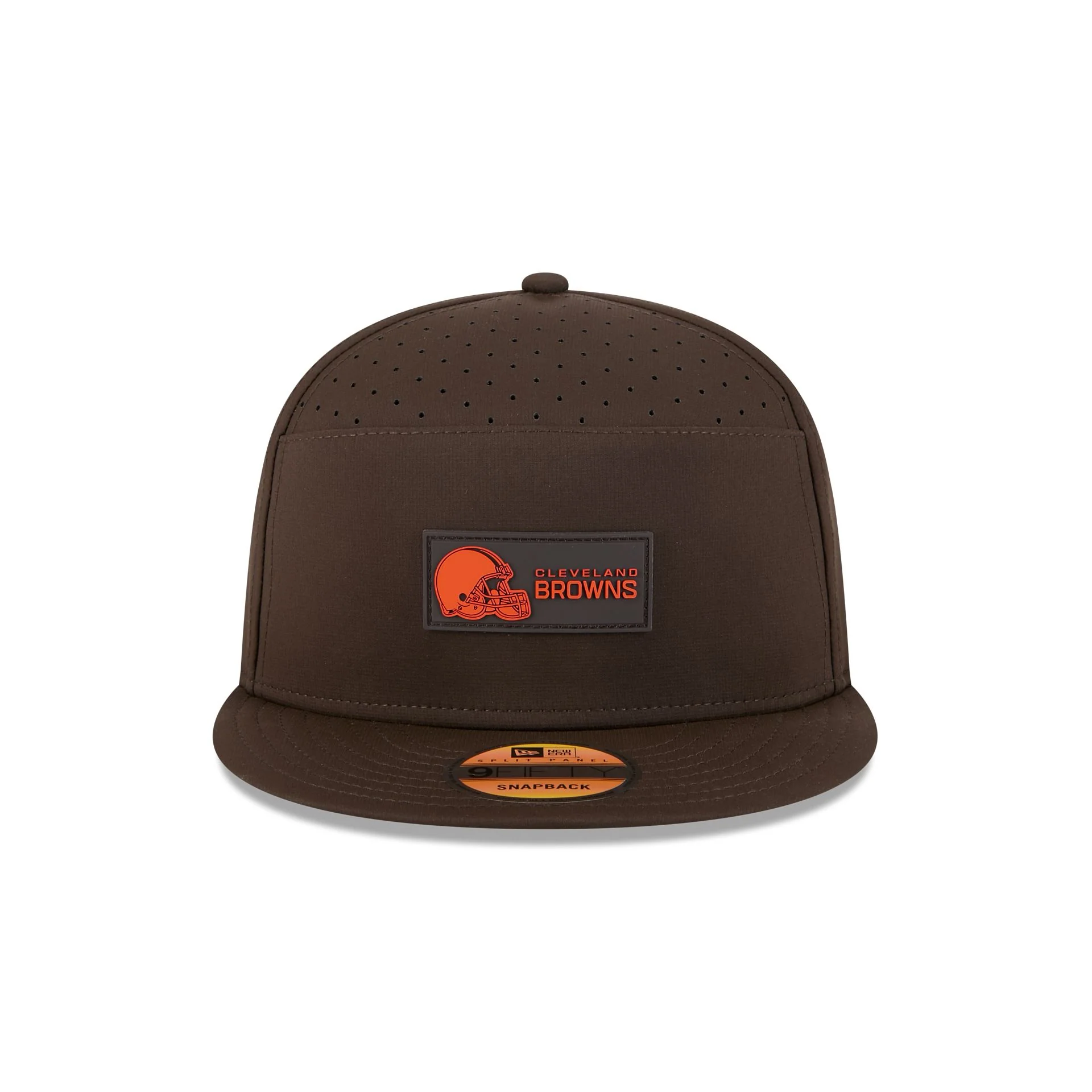 Cleveland Browns 2025 Sideline Hot Weather Split Panel 9FIFTY Snapback Hat - Image 2