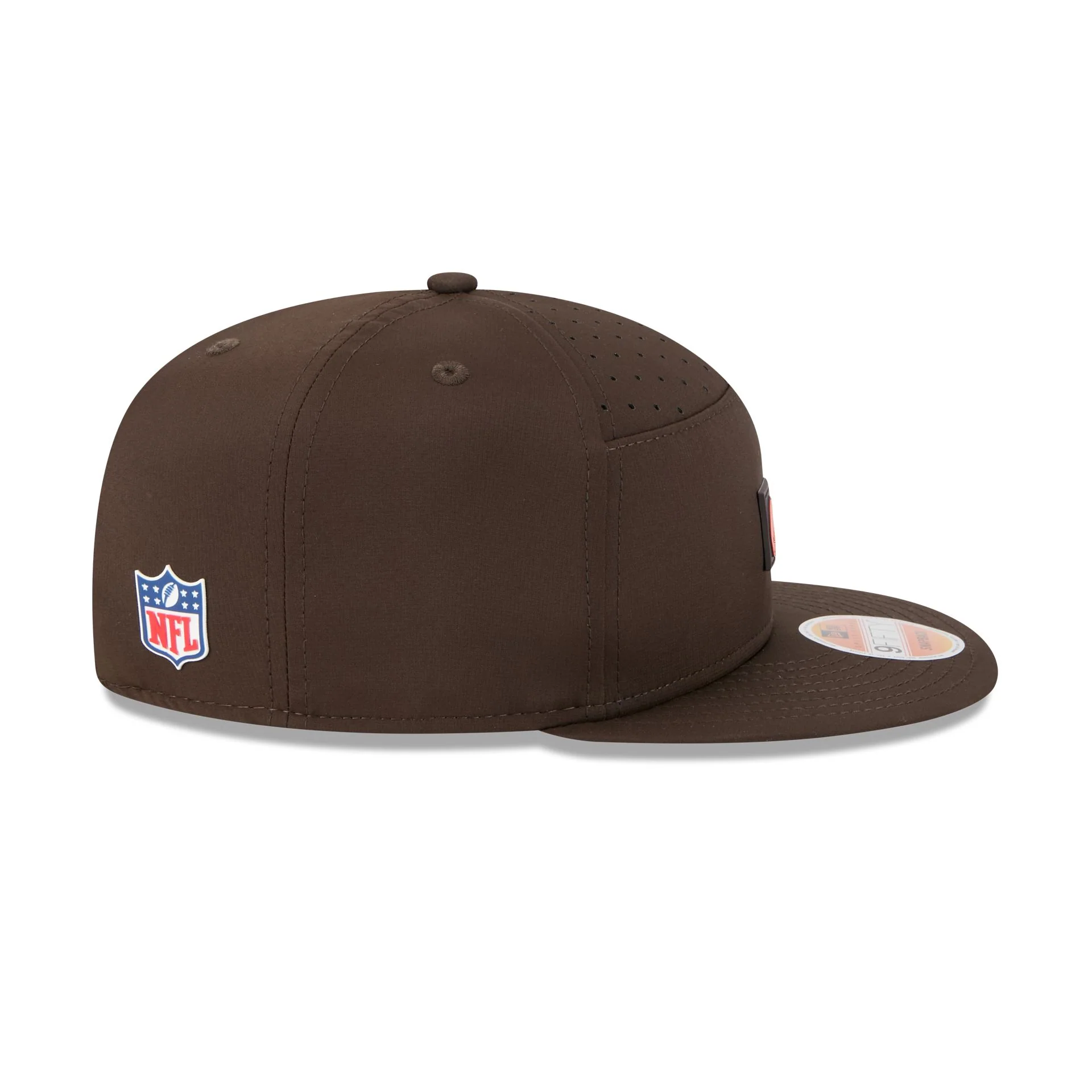 Cleveland Browns 2025 Sideline Hot Weather Split Panel 9FIFTY Snapback Hat - Image 5