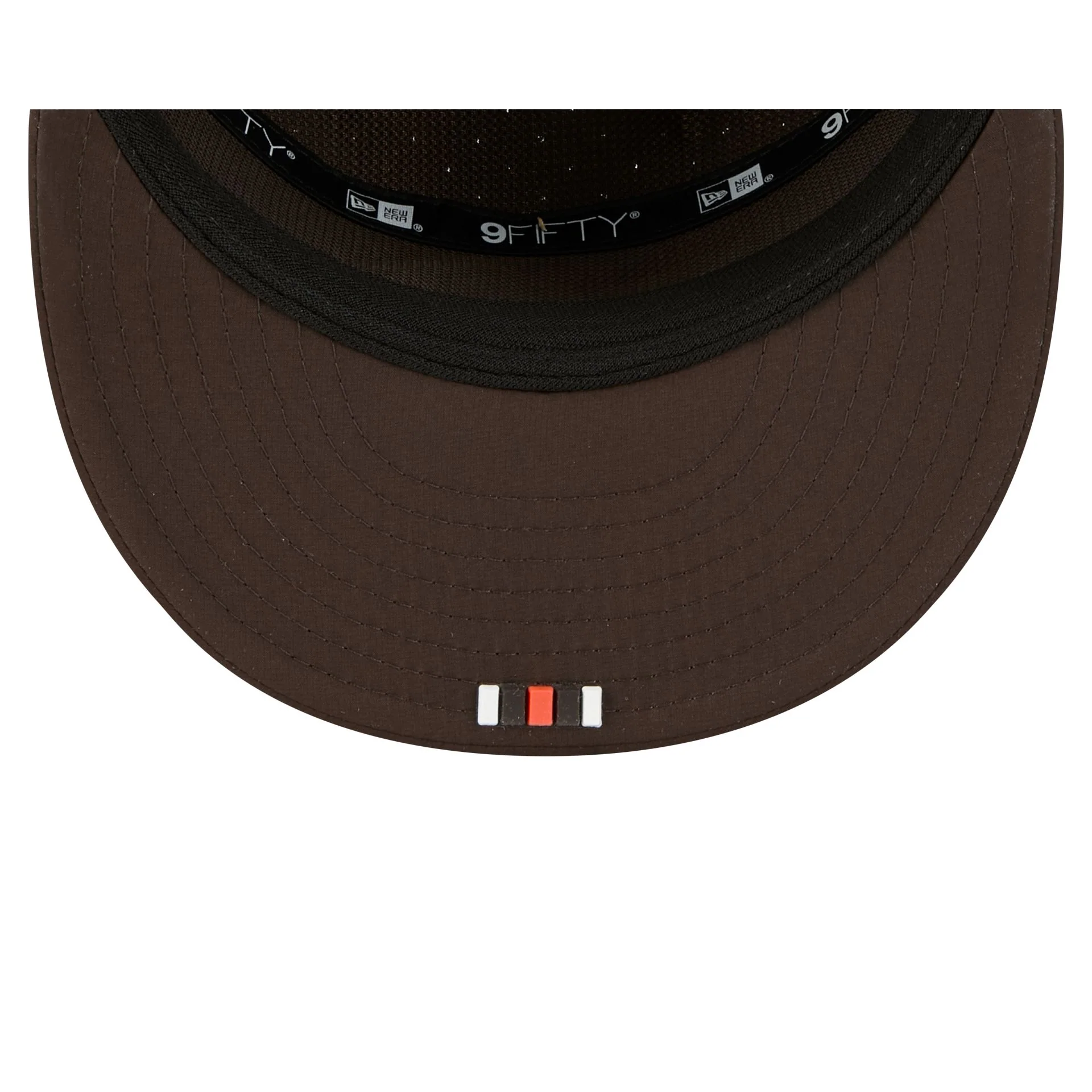 Cleveland Browns 2025 Sideline Hot Weather Split Panel 9FIFTY Snapback Hat - Image 7