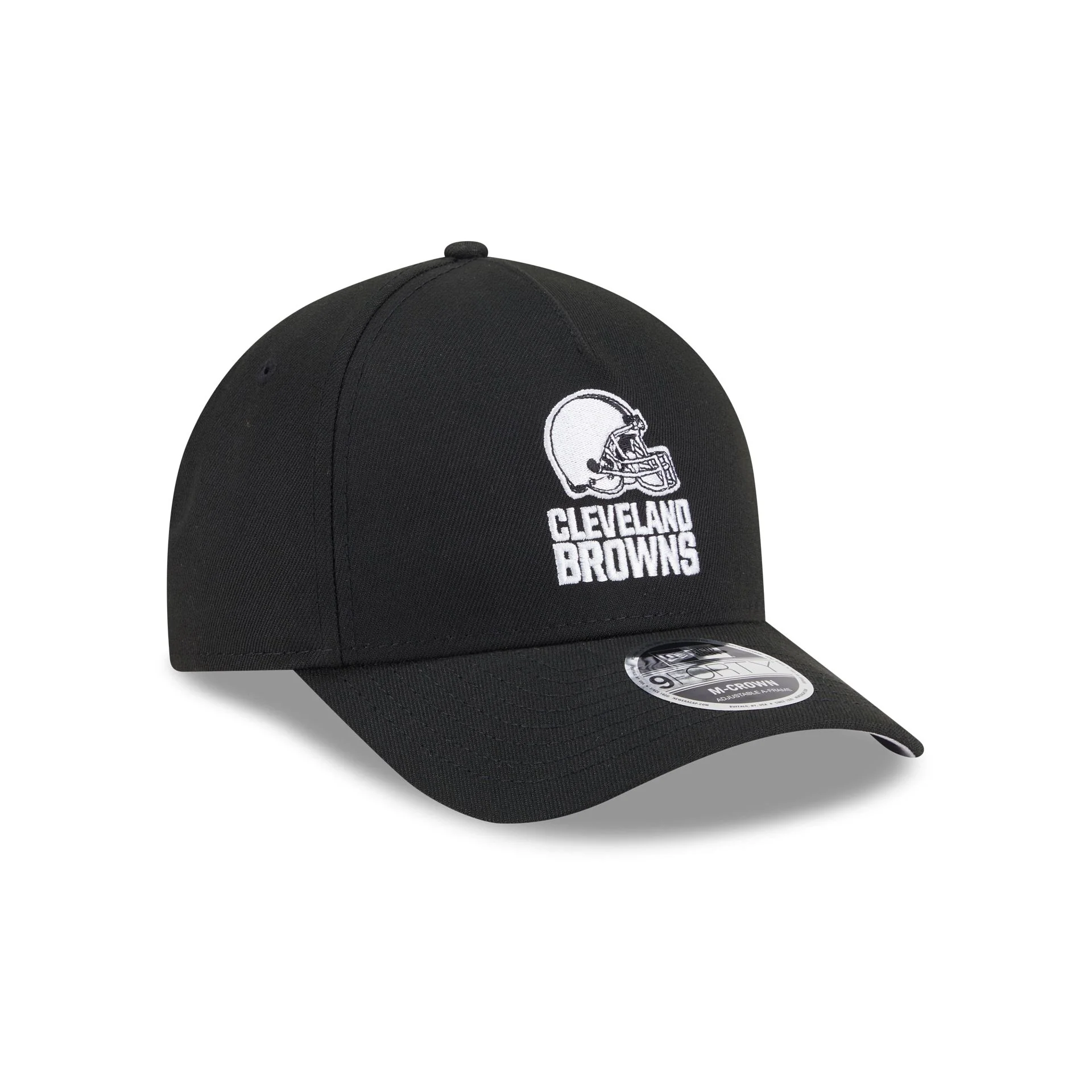 Cleveland Browns Black & White 9FORTY M-Crown A-Frame Snapback Hat - Image 3