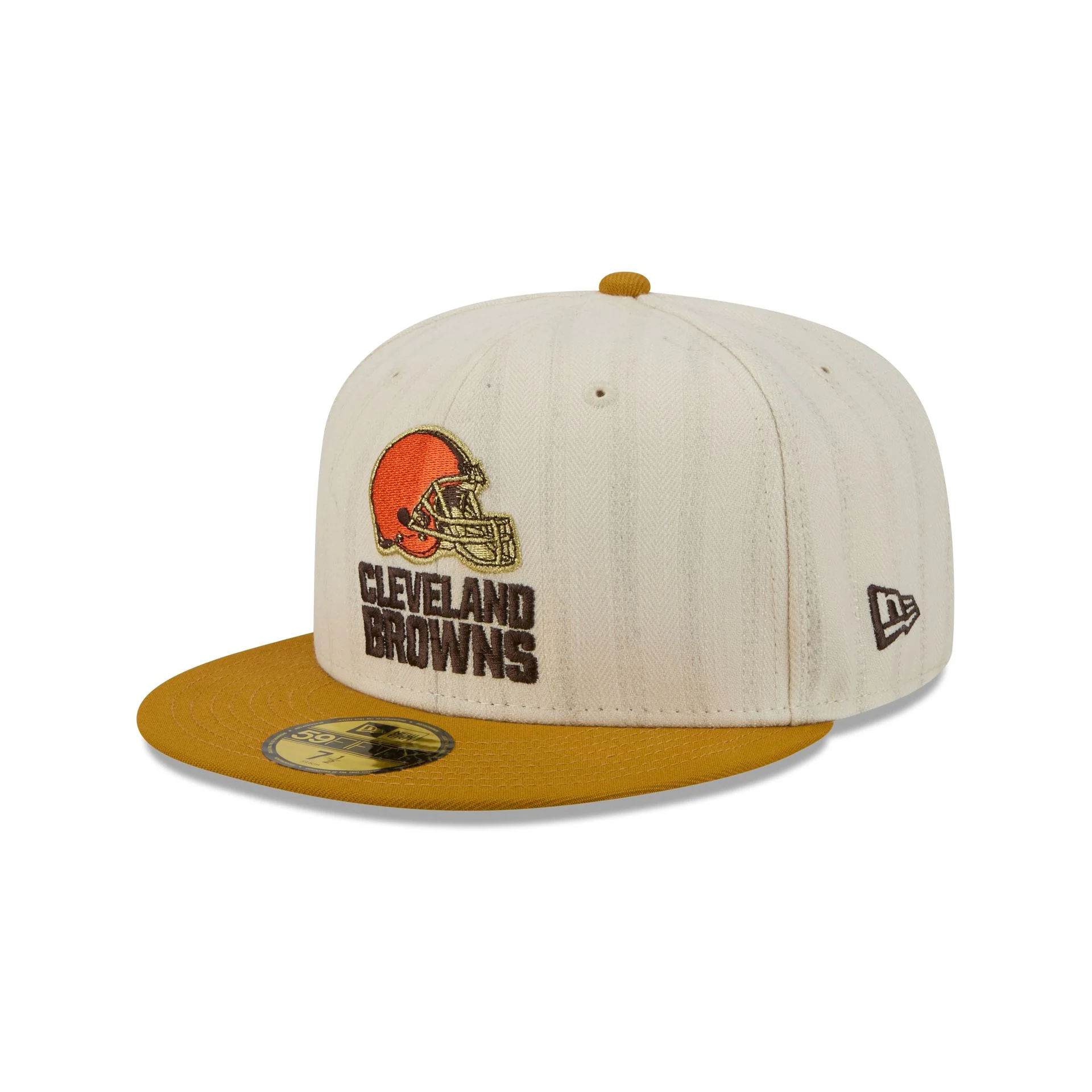 Cleveland Browns Chrome Herringbone 59FIFTY Fitted Hat - Image 3