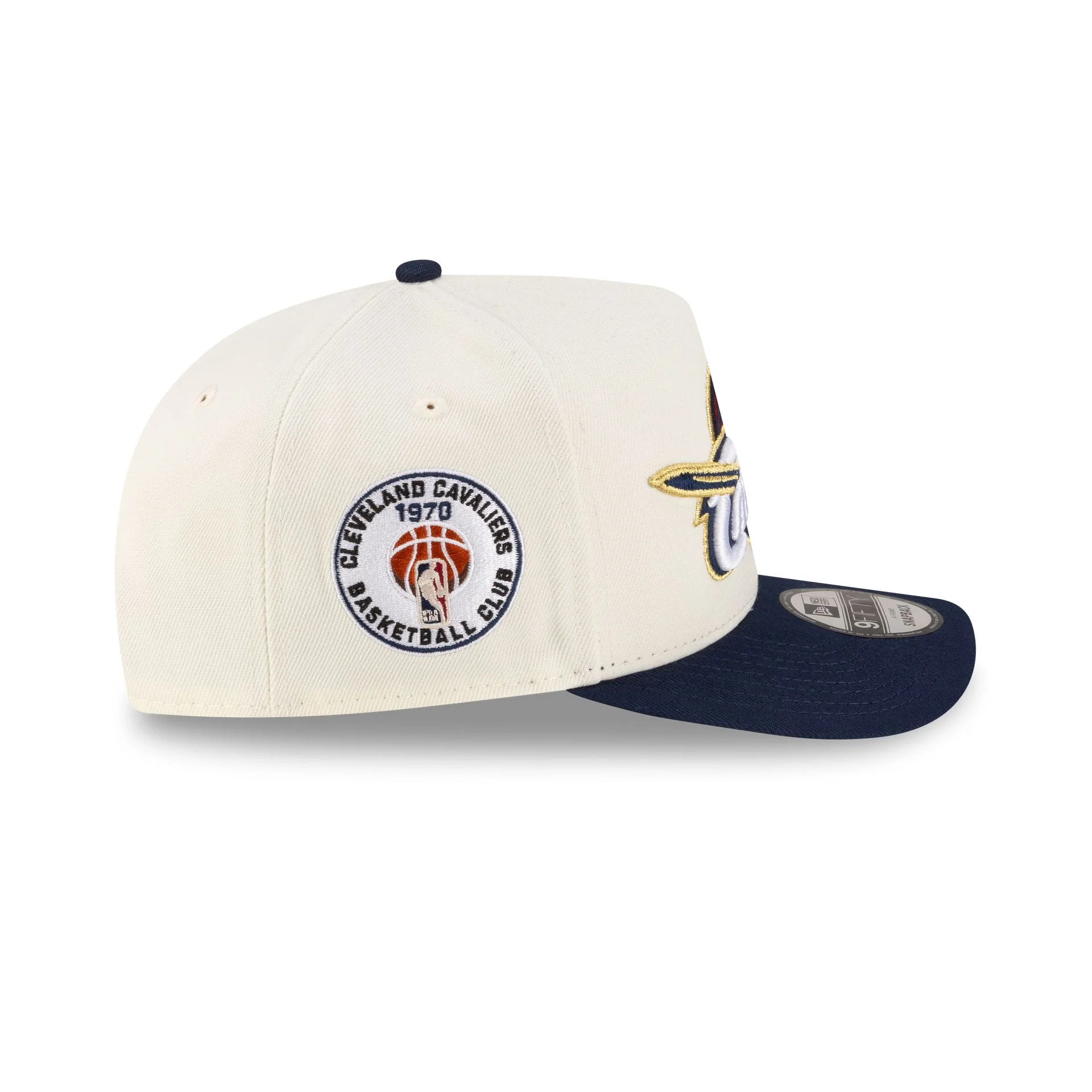 Cleveland Cavaliers 2010-2017 Hardwood Classics Express Chrome White 9FIFTY A-Frame Snapback Hat - Image 4