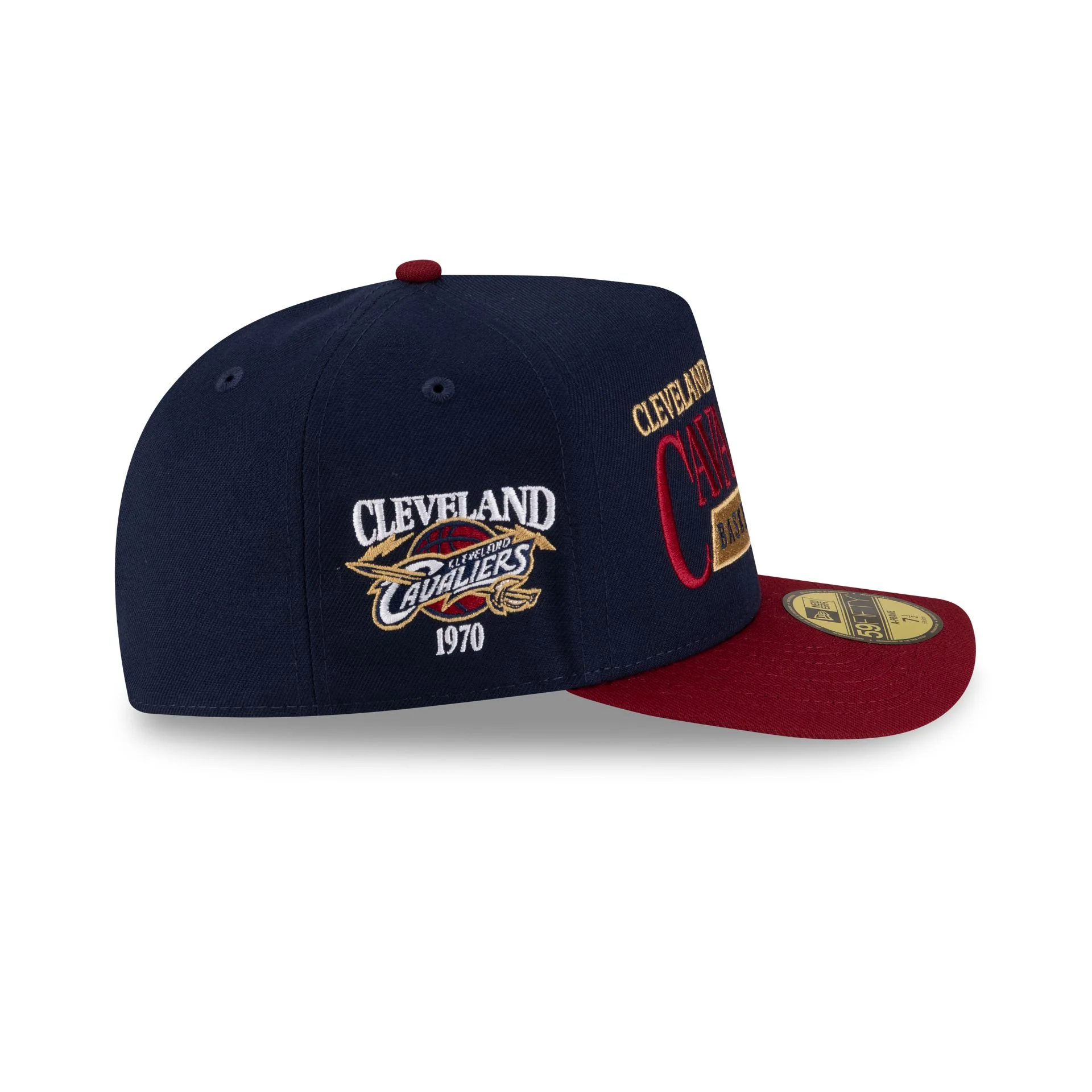 Cleveland Cavaliers 2010-2017 Hardwood Classics Liner 59FIFTY A-Frame Fitted Hat - Image 4