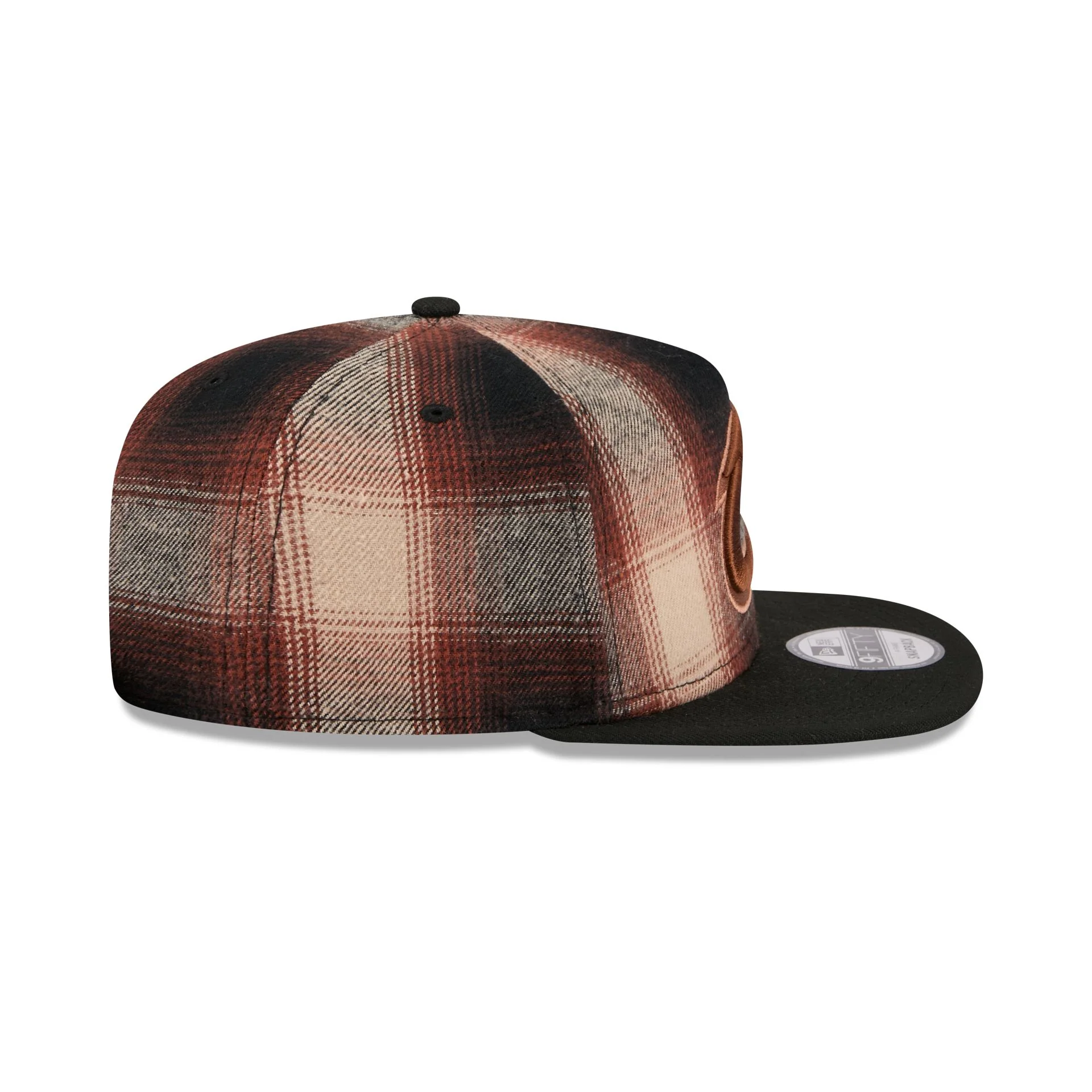 Cleveland Cavaliers Grunge Plaid 9FIFTY A-Frame Adjustable Hat - Image 5
