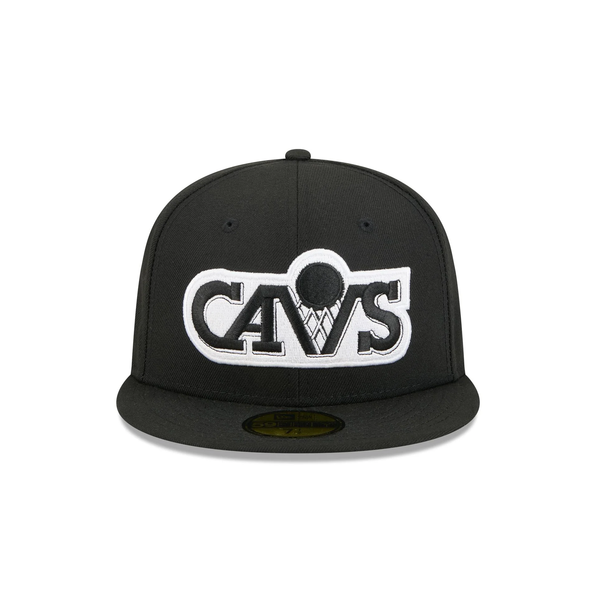 Cleveland Cavaliers 1983-1993 Hardwood Classics Black 59FIFTY Fitted Hat - Image 2