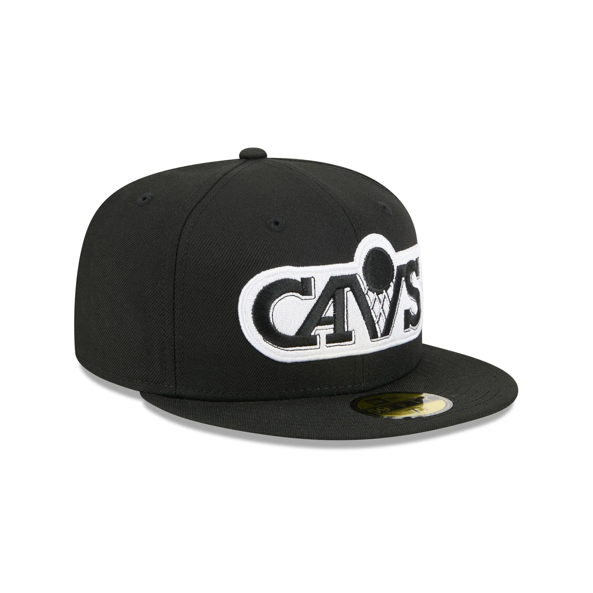 Cleveland Cavaliers 1983-1993 Hardwood Classics Black 59FIFTY Fitted Hat - Image 3