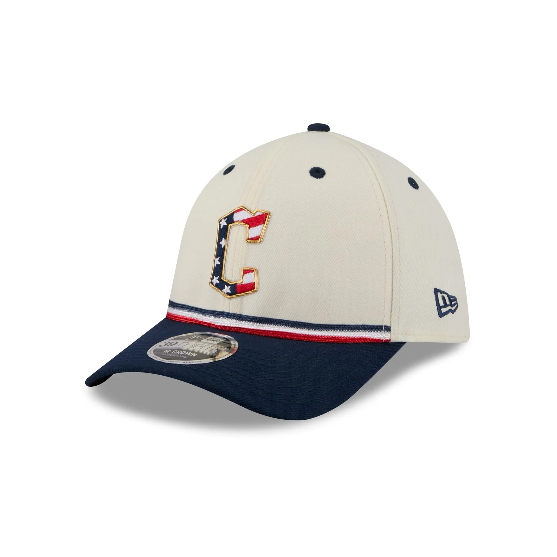 Cleveland Guardians Independence Day 2026 39THIRTY M-Crown Stretch Fit Hat - Image 3
