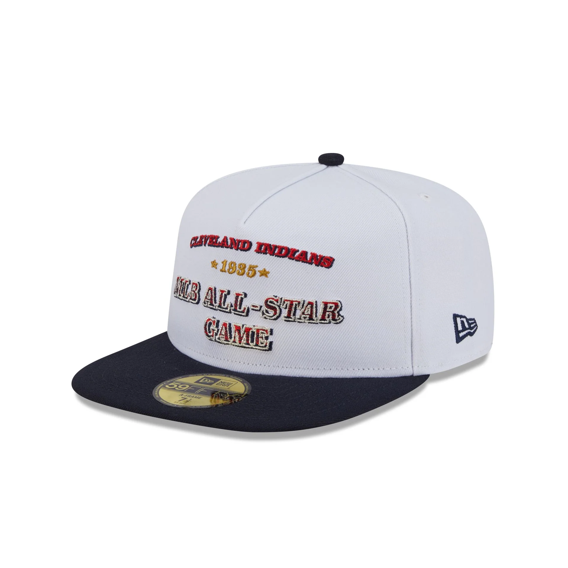 Cleveland Guardians Summer Derby White 59FIFTY A-Frame Fitted Hat - Image 3