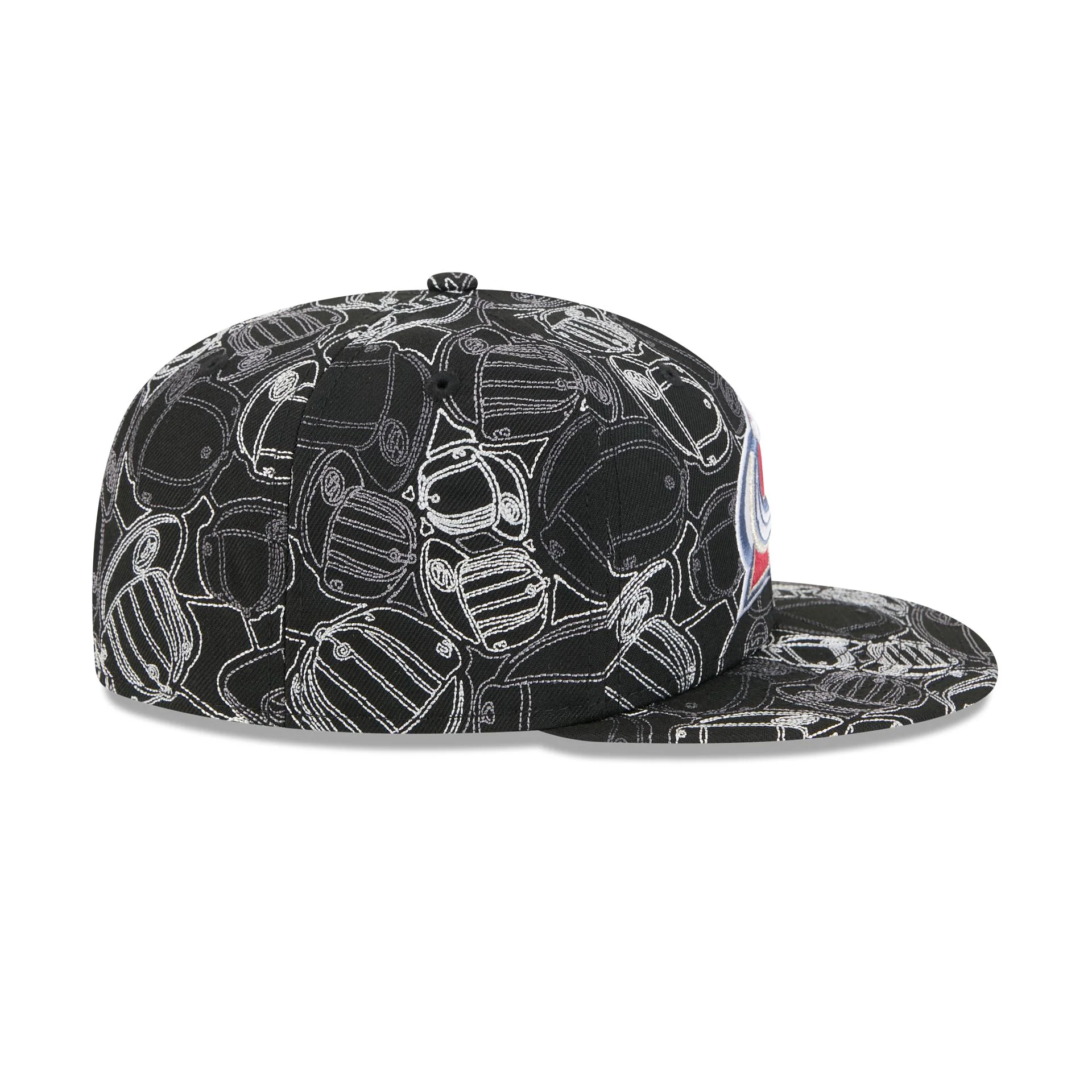 Colorado Avalanche Cap Scramble 59FIFTY Fitted Hat - Image 5