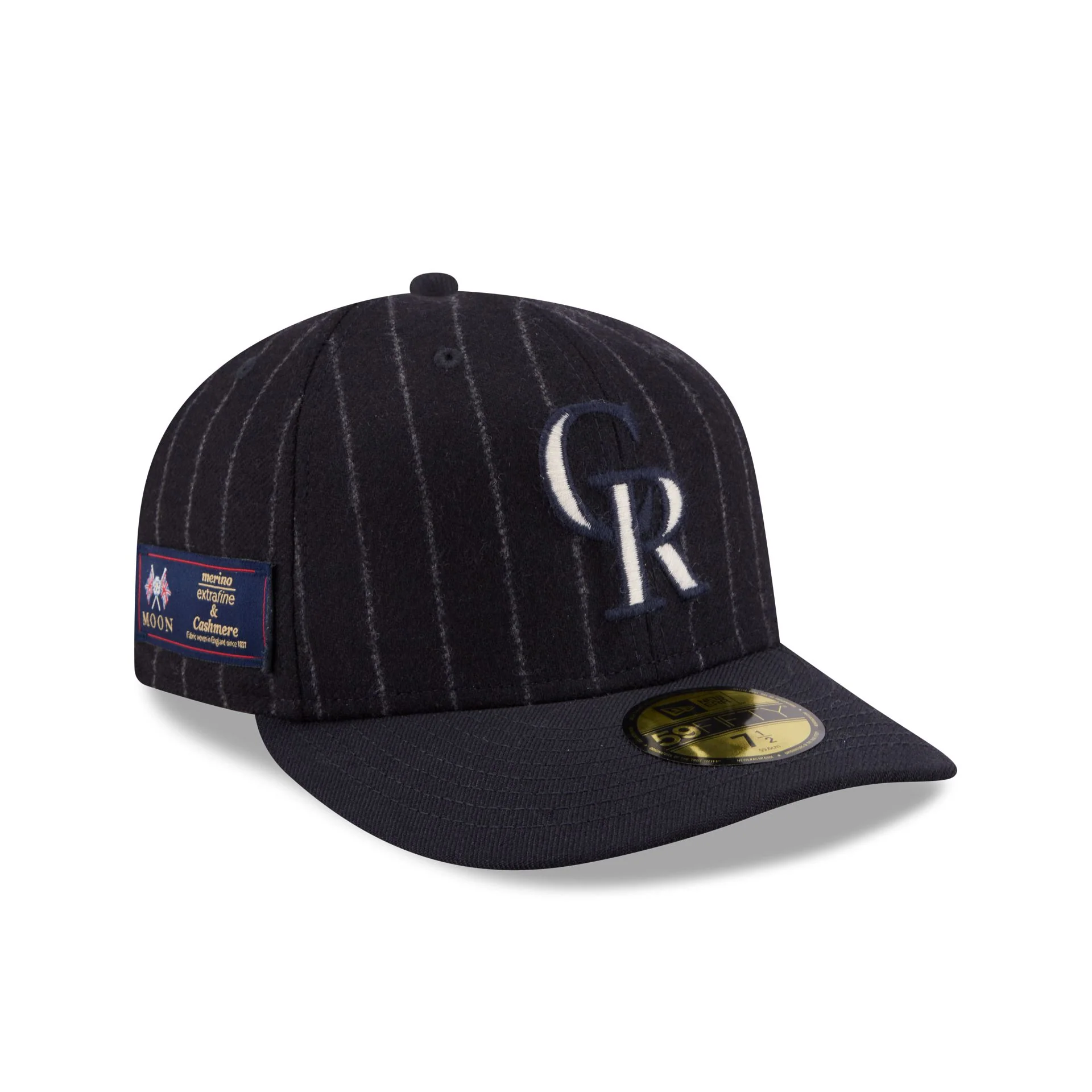 Colorado Rockies Pinstripe Merino & Cashmere Moon 59FIFTY Fitted Hat