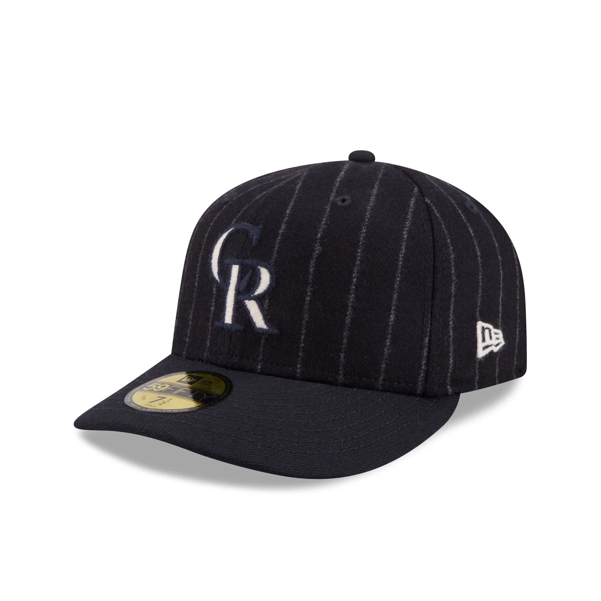 Colorado Rockies Pinstripe Merino & Cashmere Moon 59FIFTY Fitted Hat - Image 3