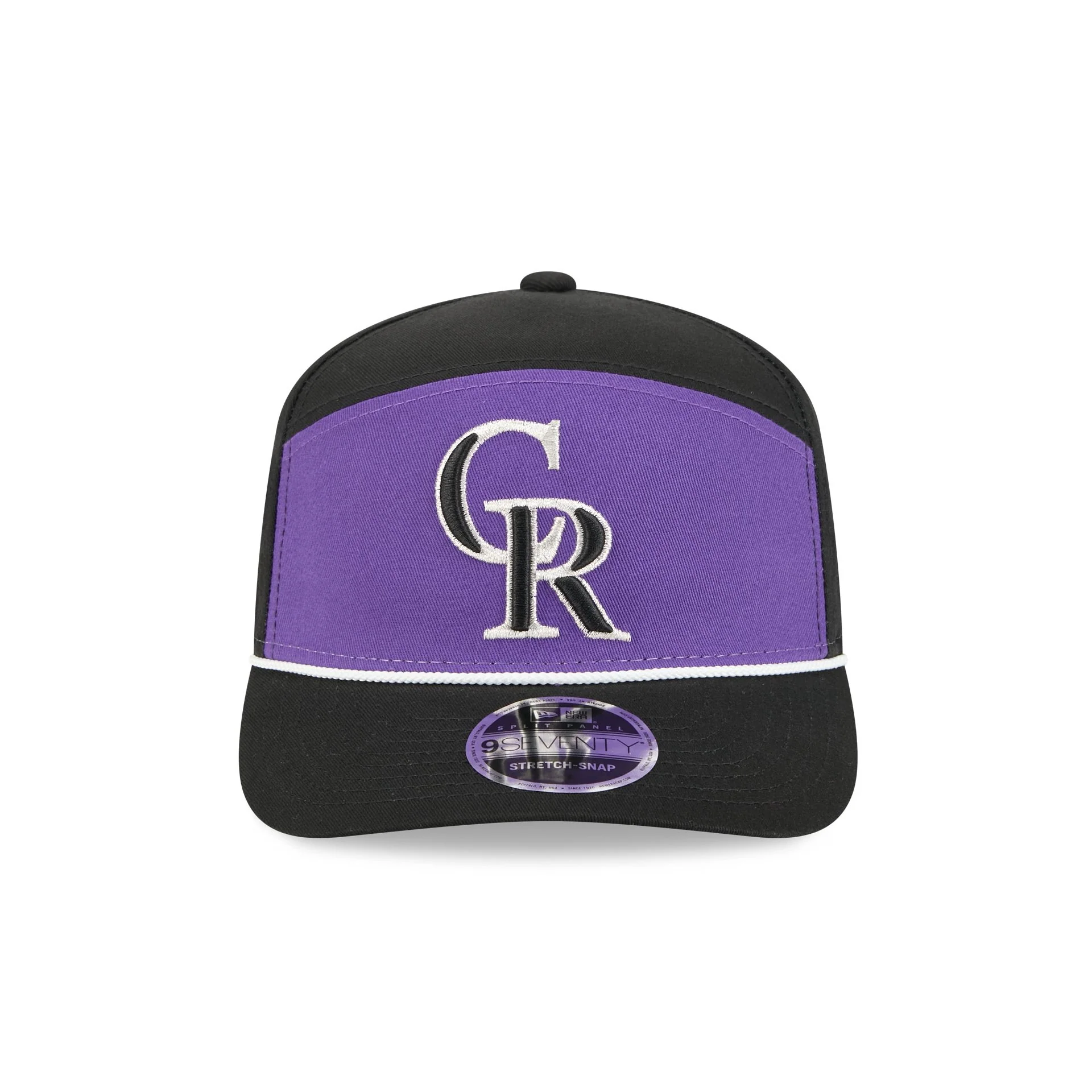 Colorado Rockies Split Panel 9SEVENTY Stretch-Snap Hat - Image 2
