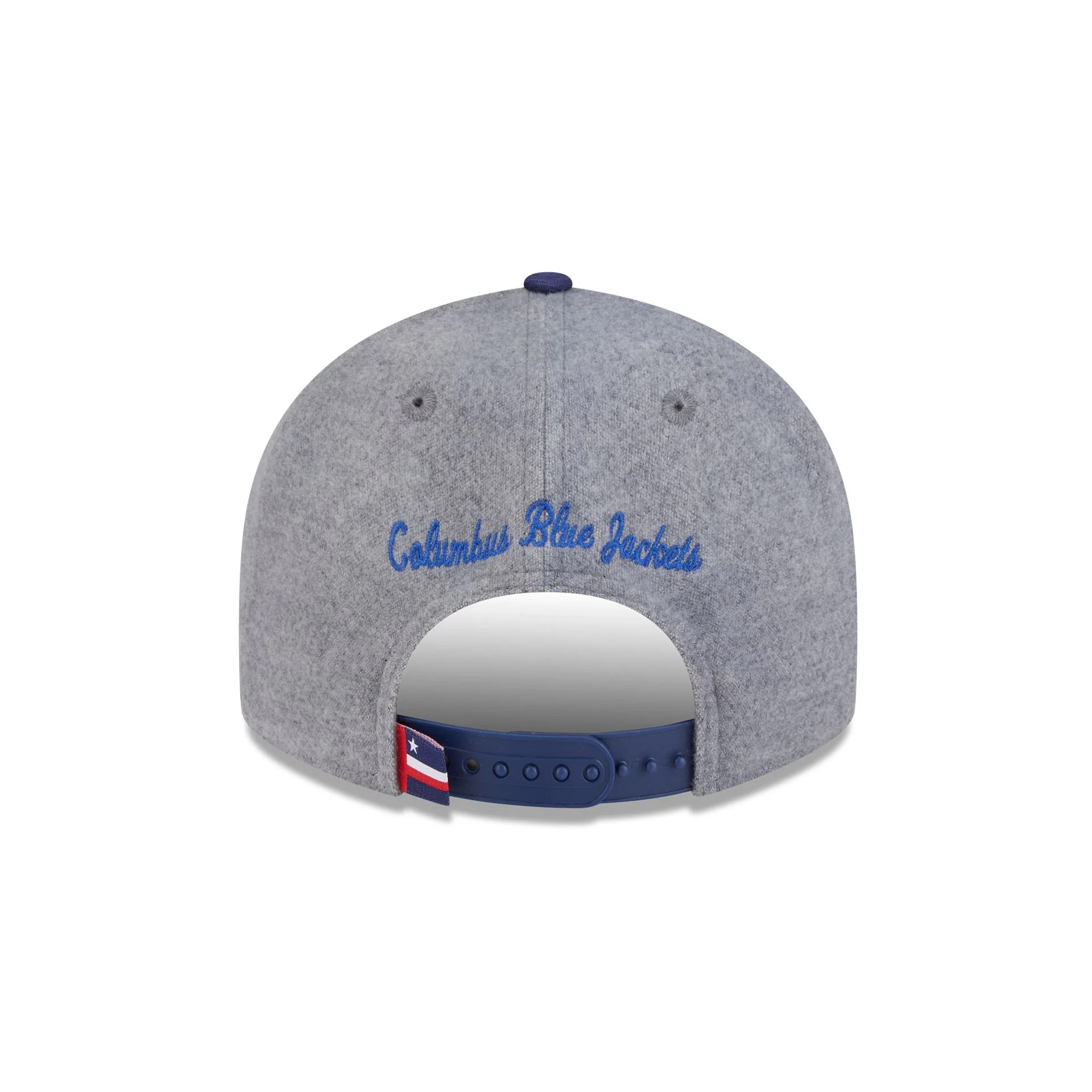 Columbus Blue Jackets Heather Gray Wool Low Profile 9FIFTY Snapback Hat - Image 6