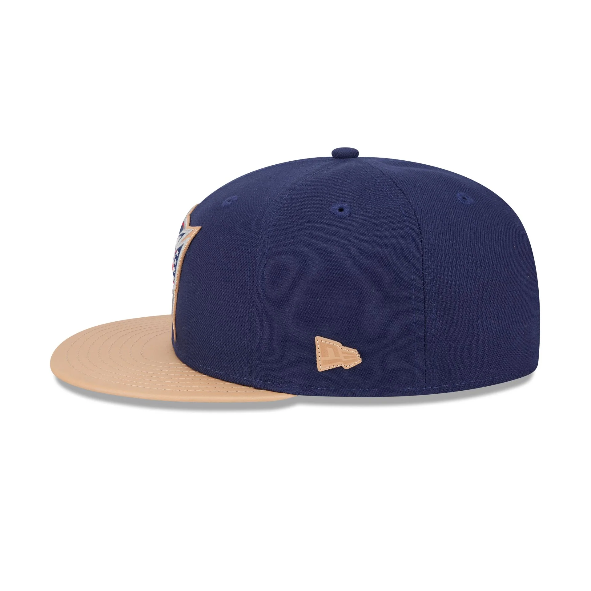 Columbus Blue Jackets Leather Visor 59FIFTY Fitted Hat - Image 4