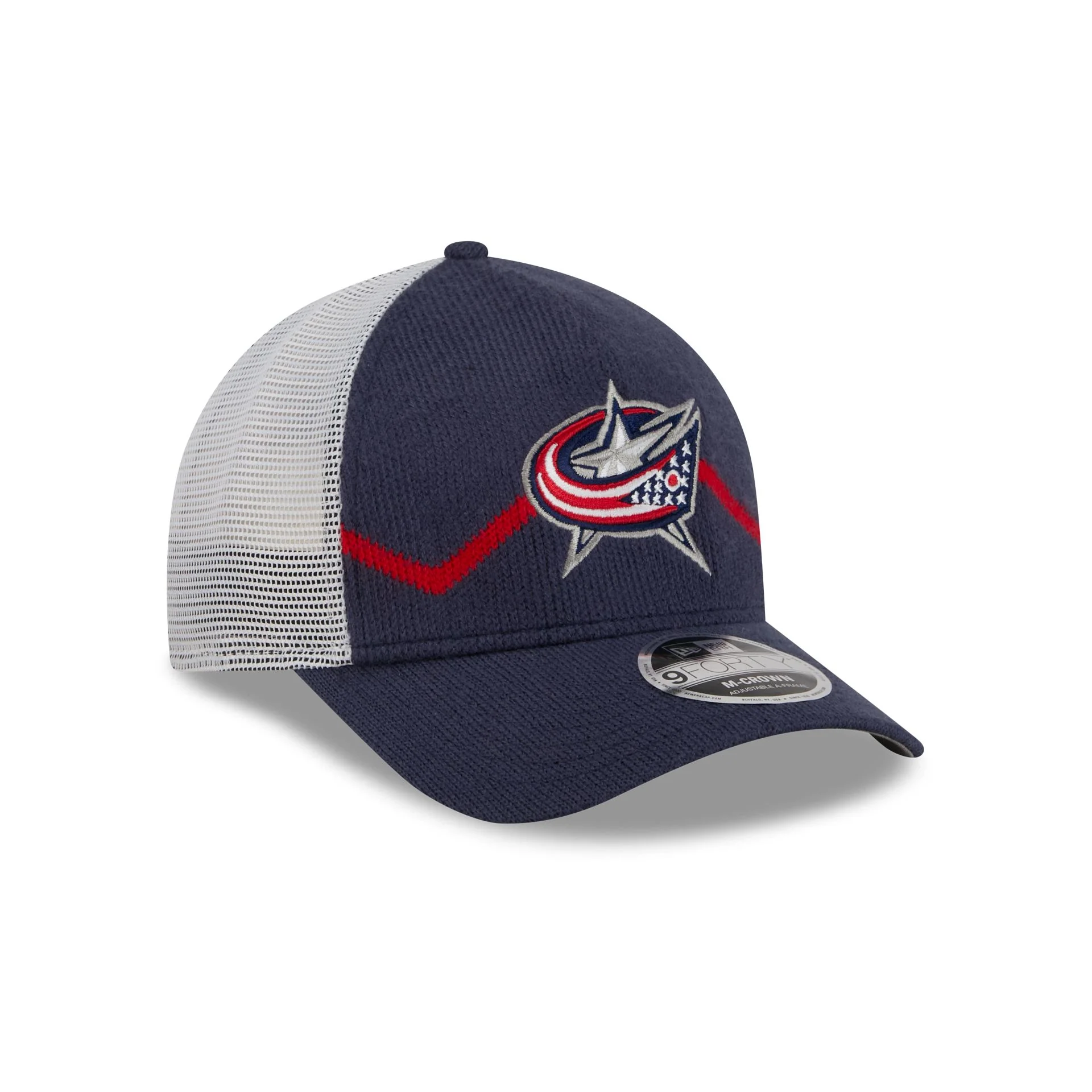 Columbus Blue Jackets Sock 9FORTY M-Crown A-Frame Trucker Hat - Image 3