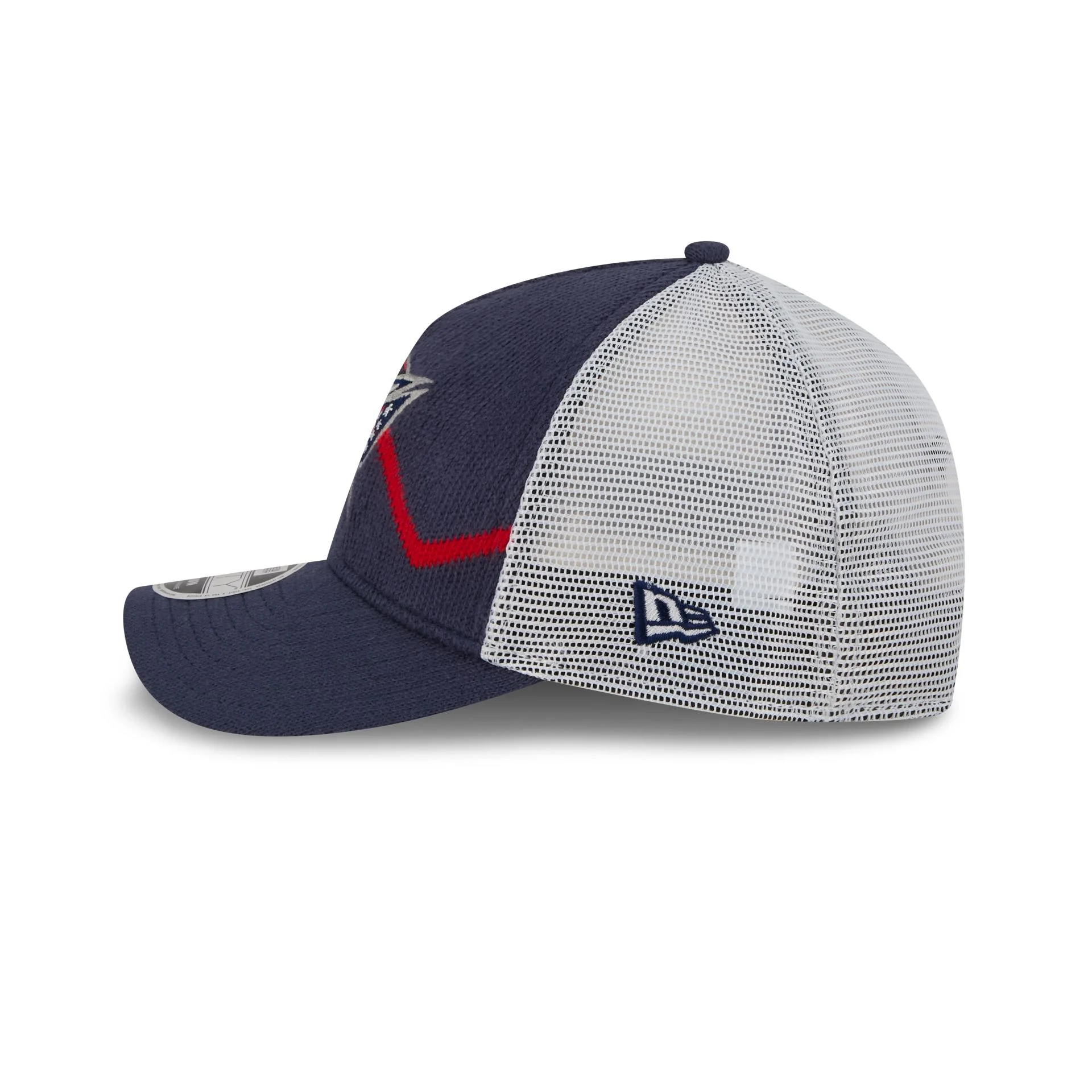 Columbus Blue Jackets Sock 9FORTY M-Crown A-Frame Trucker Hat - Image 4