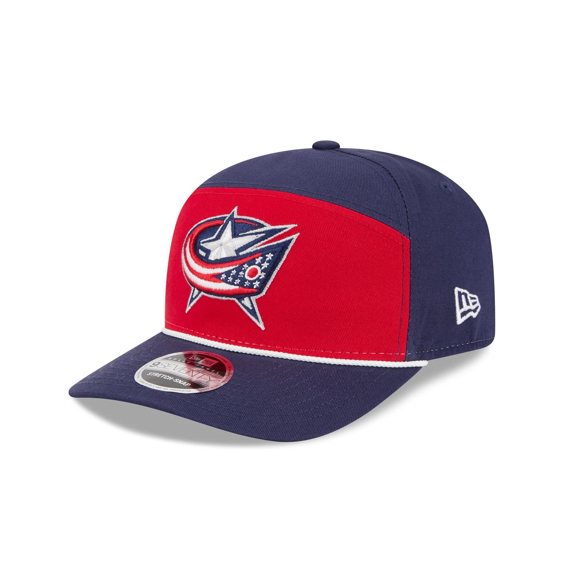 Columbus Blue Jackets Split Panel 9SEVENTY Stretch-Snap Hat