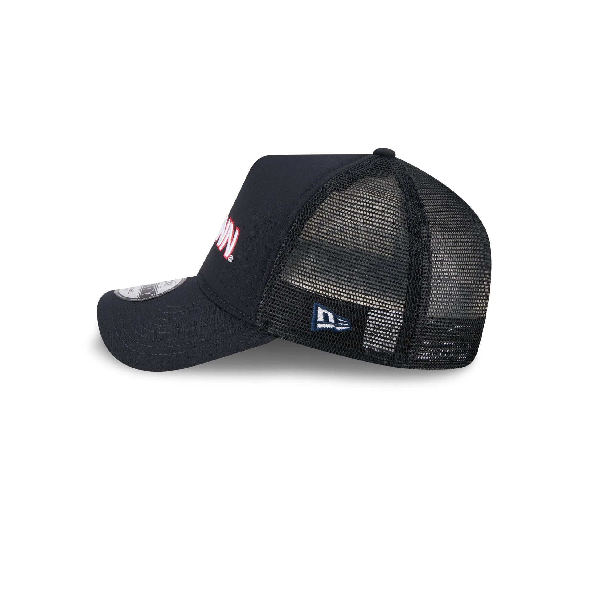 Connecticut Huskies Go-To 9FORTY A-Frame Trucker Hat - Image 4
