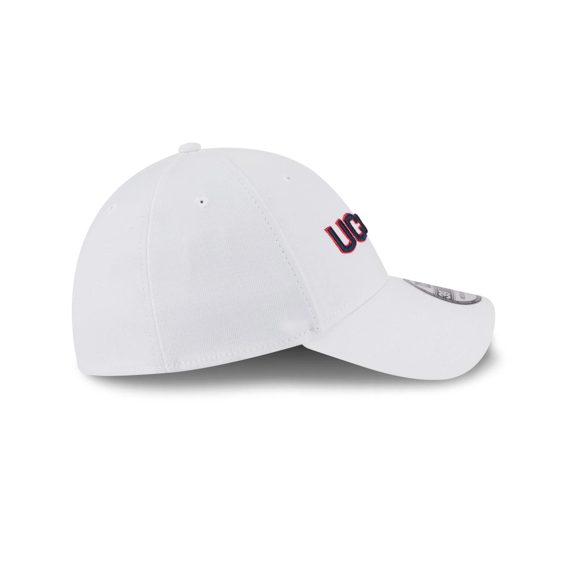 Connecticut Huskies Optic White 39THIRTY Stretch Fit Hat - Image 5