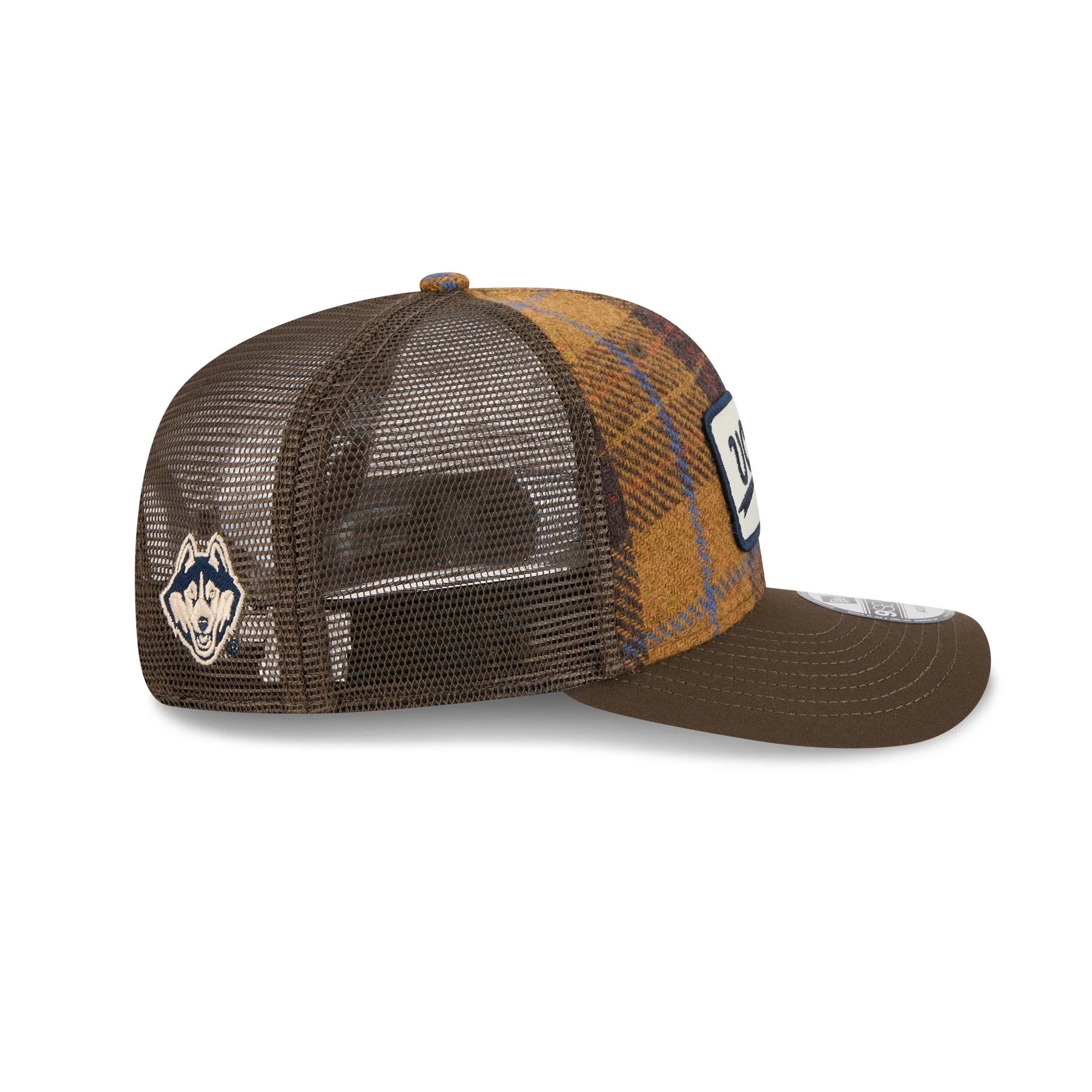 Connecticut Huskies Wool Plaid 9SEVENTY Trucker Hat - Image 4