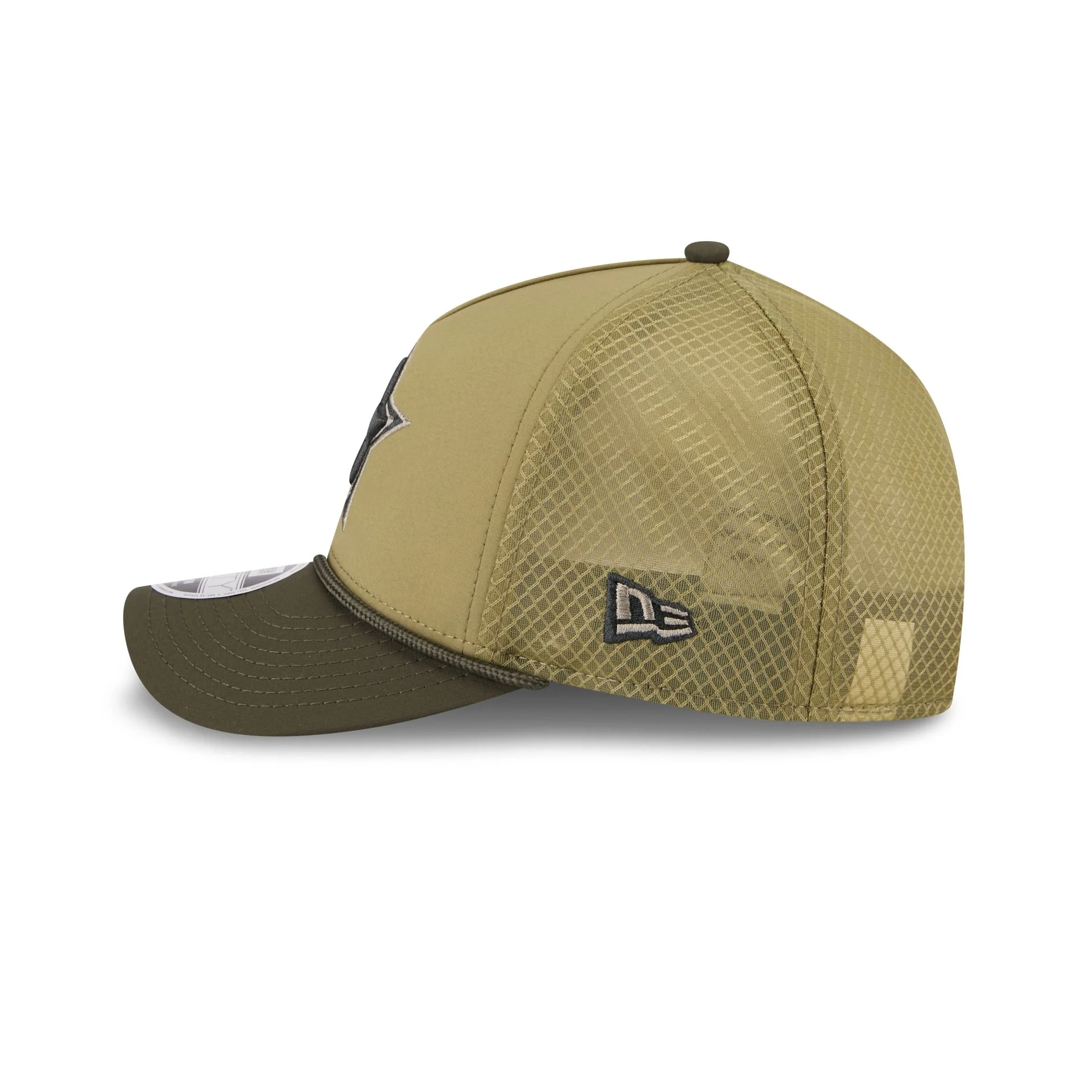 Dallas Cowboys 2025 Salute to Service 9FORTY M-Crown A-Frame Trucker Hat - Image 5