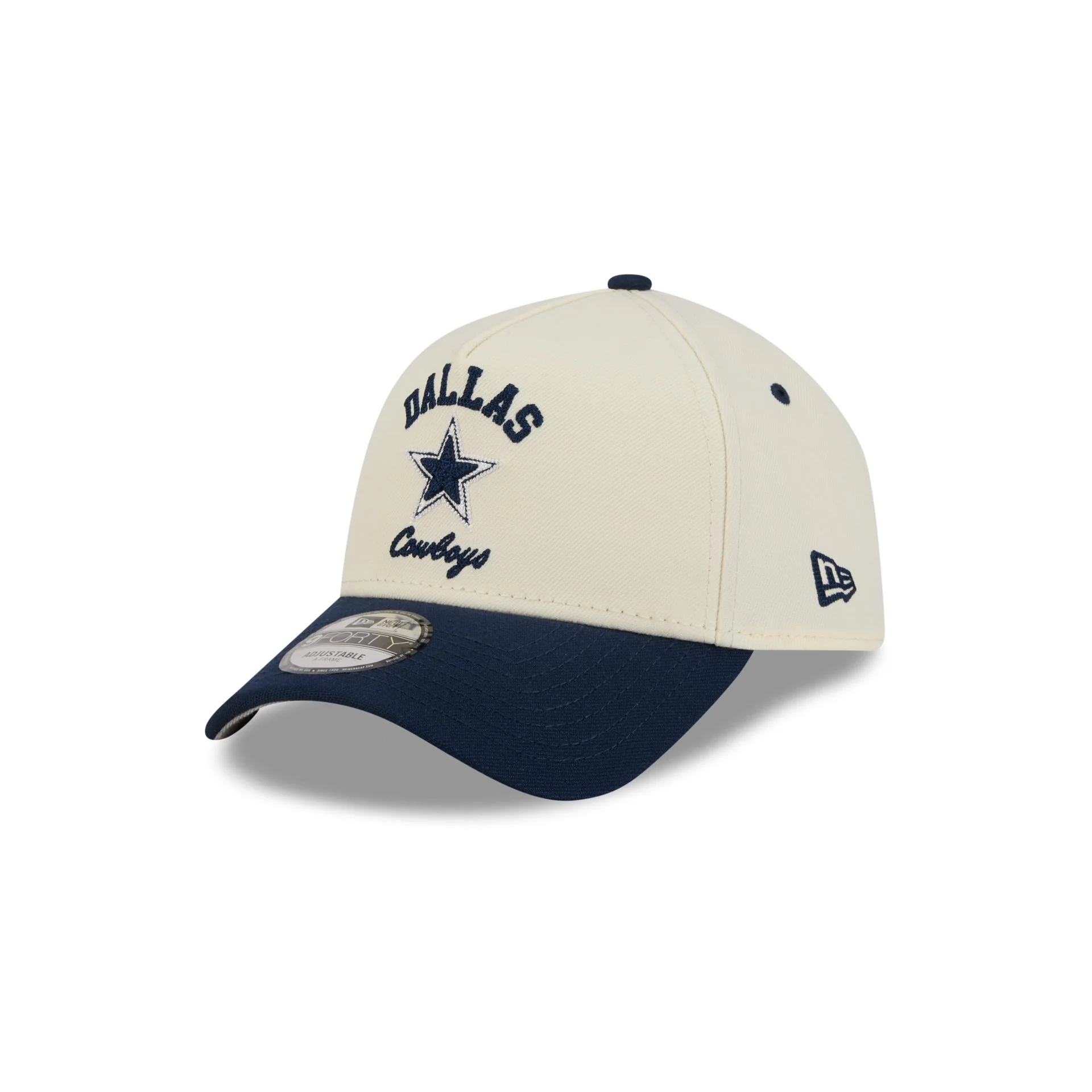 Dallas Cowboys Chrome White Arched 9FORTY A-Frame Snapback Hat - Image 3