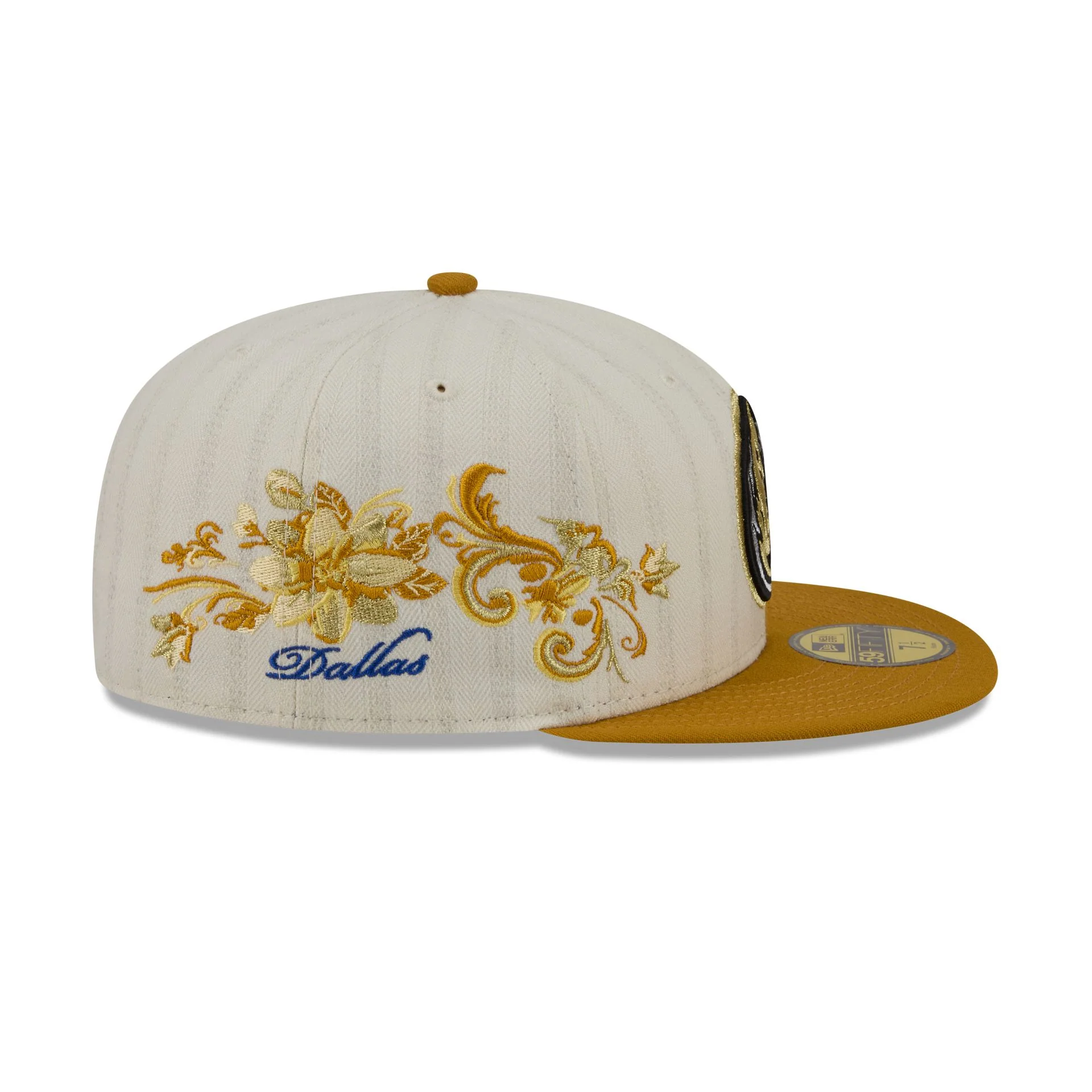 Dallas Mavericks Chrome Herringbone 59FIFTY Fitted Hat - Image 4