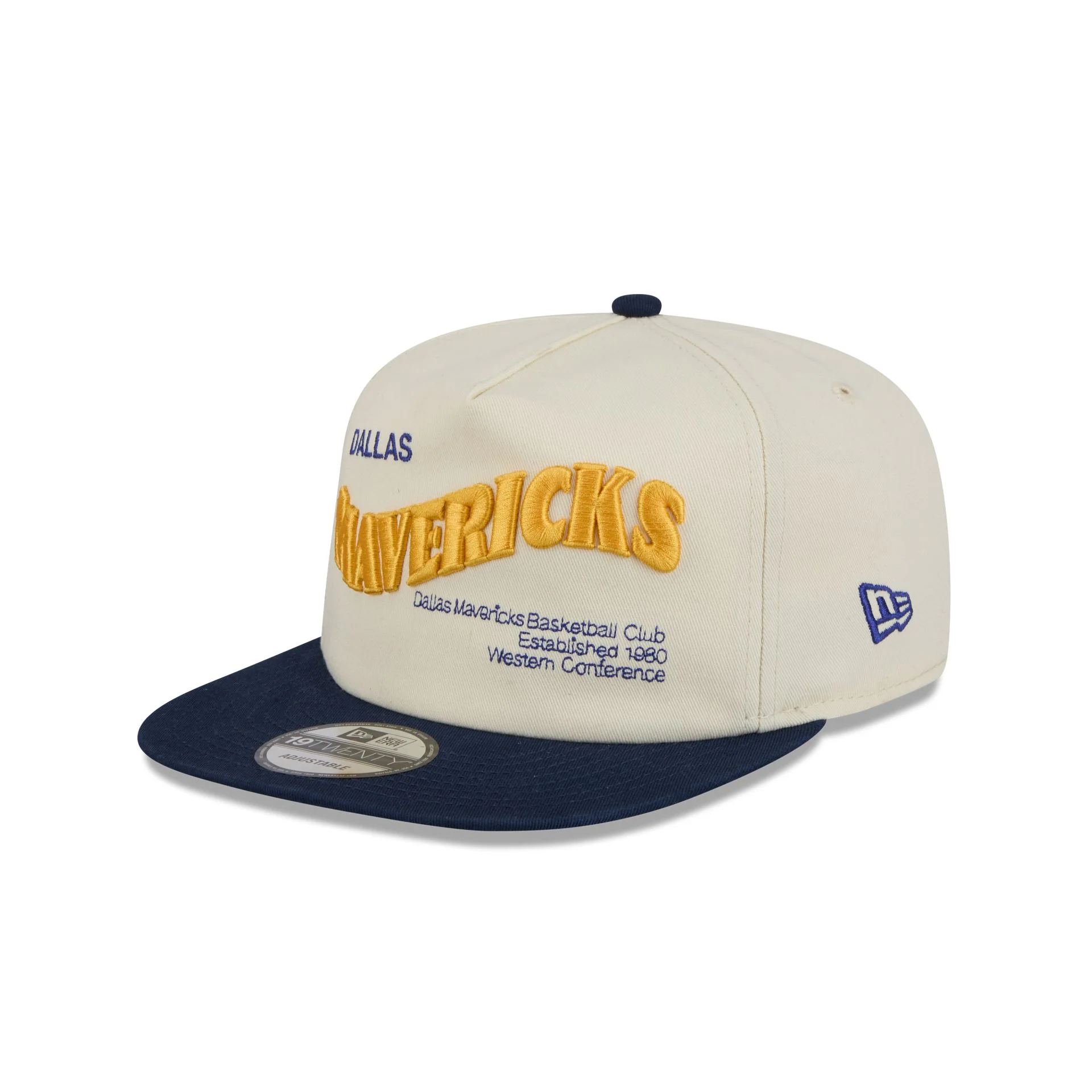 Dallas Mavericks Conference Script Chrome White 19TWENTY Adjustable Hat - Image 3