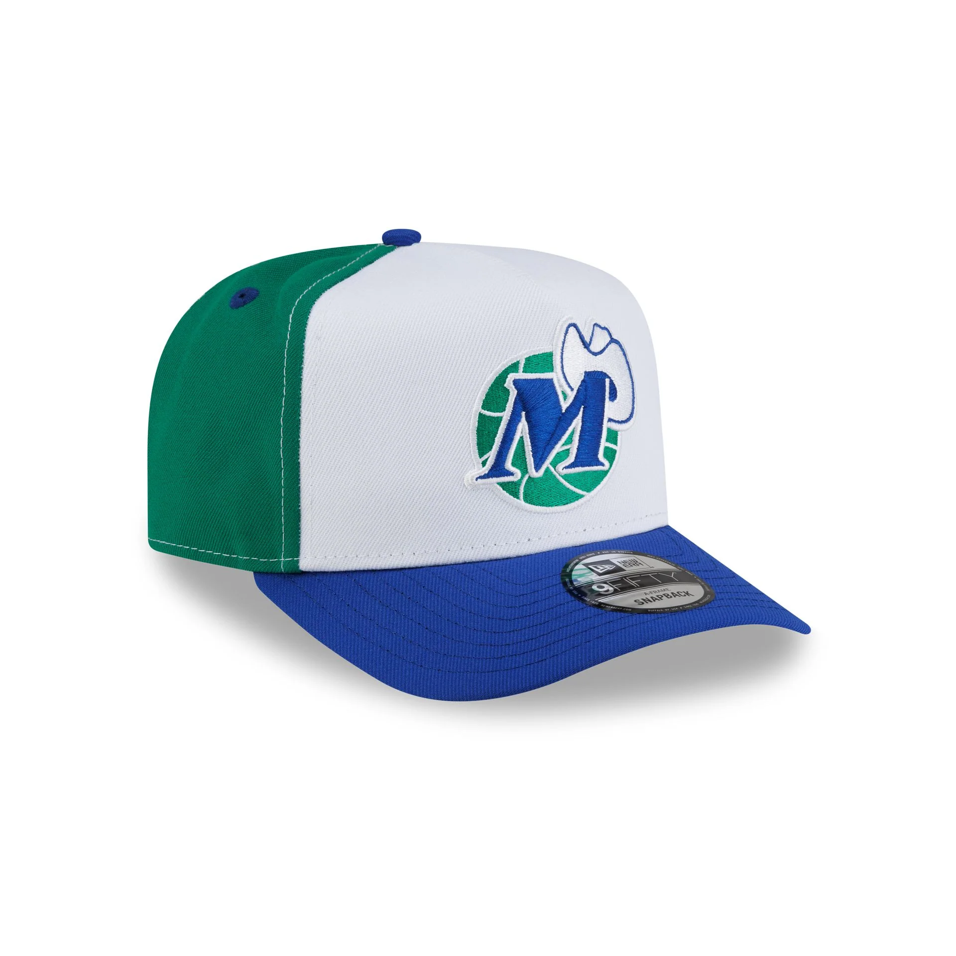 Dallas Mavericks Hardwood Classics 90s Panel 9FIFTY A-Frame Snapback Hat - Image 3
