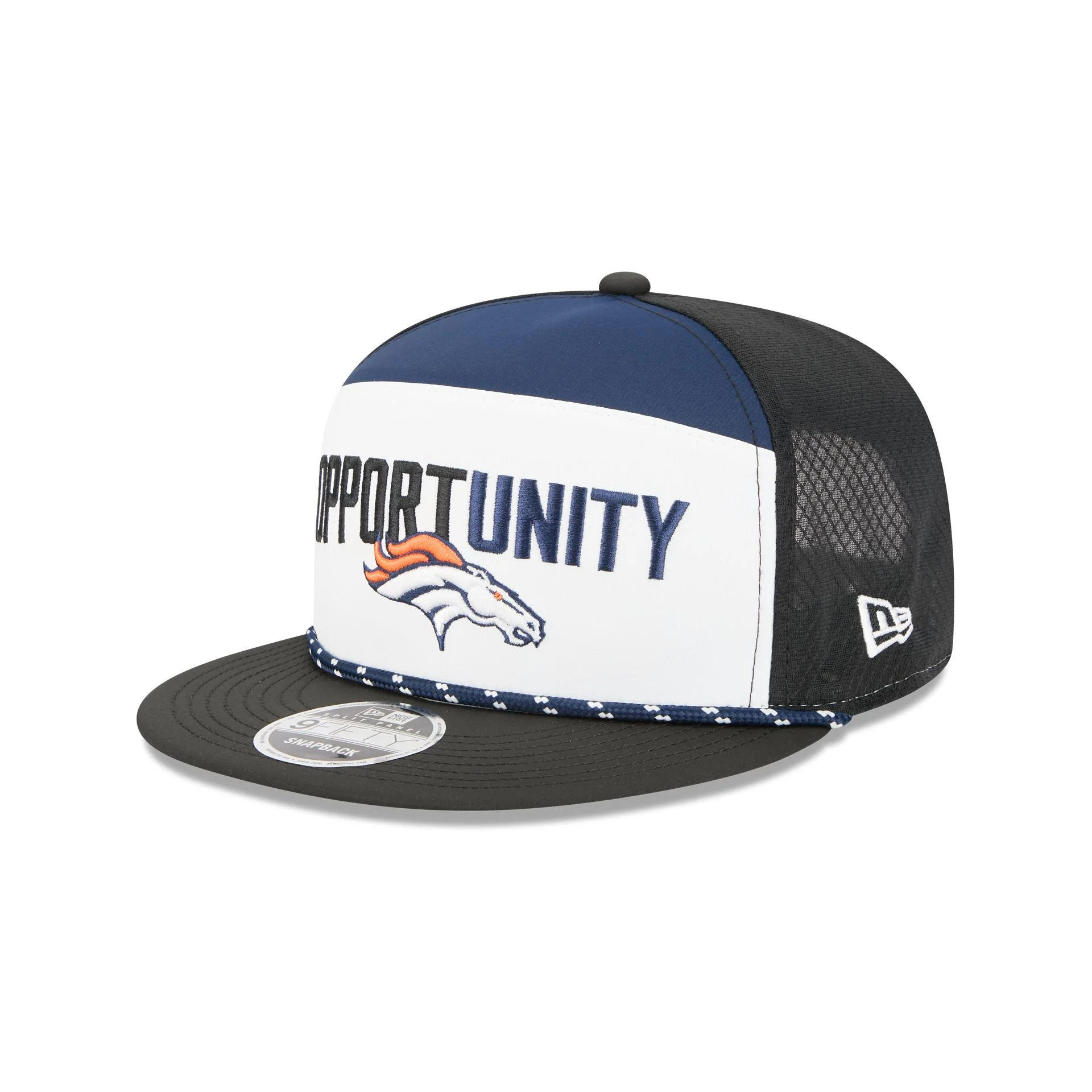 Denver Broncos 2025 Inspire Change Split Panel 9FIFTY Snapback Hat