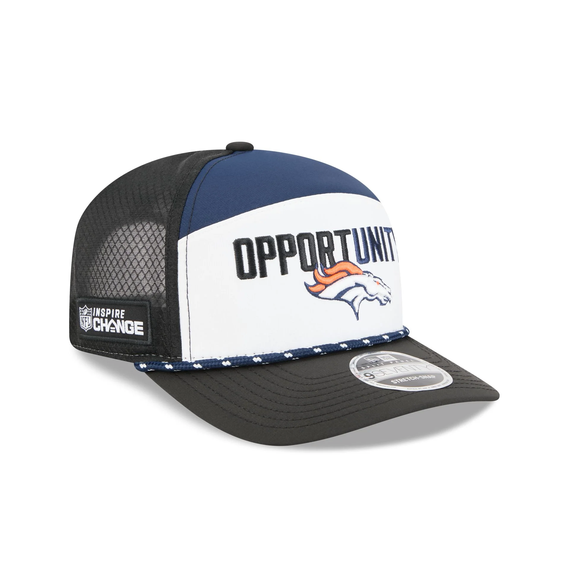 Denver Broncos 2025 Inspire Change Split Panel 9SEVENTY Trucker Hat - Image 3