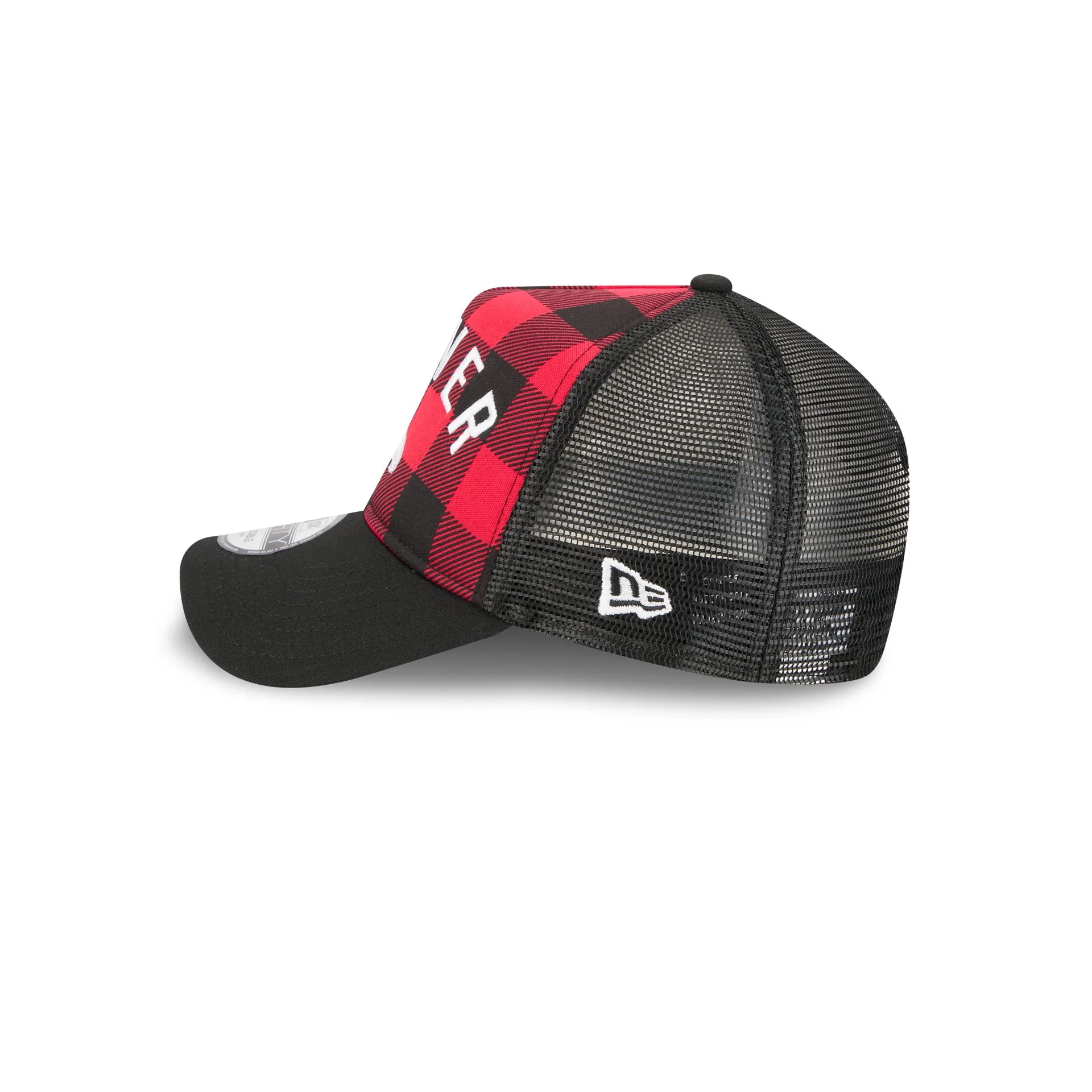 Denver Broncos Evergreen Check 9FORTY A-Frame Trucker Hat - Image 4