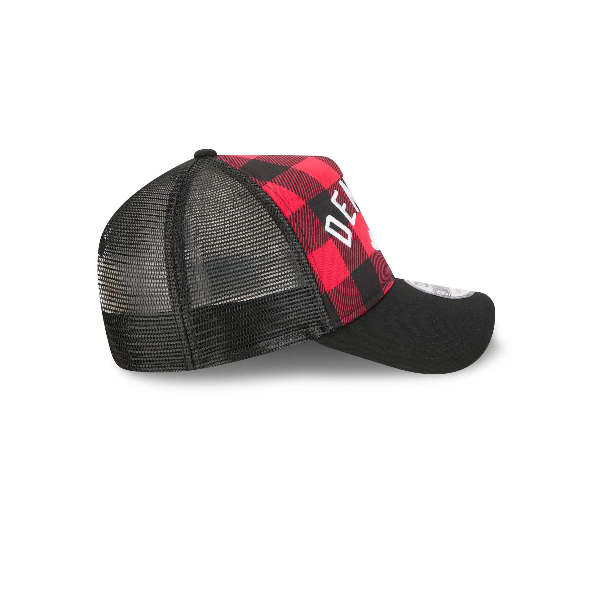 Denver Broncos Evergreen Check 9FORTY A-Frame Trucker Hat - Image 5