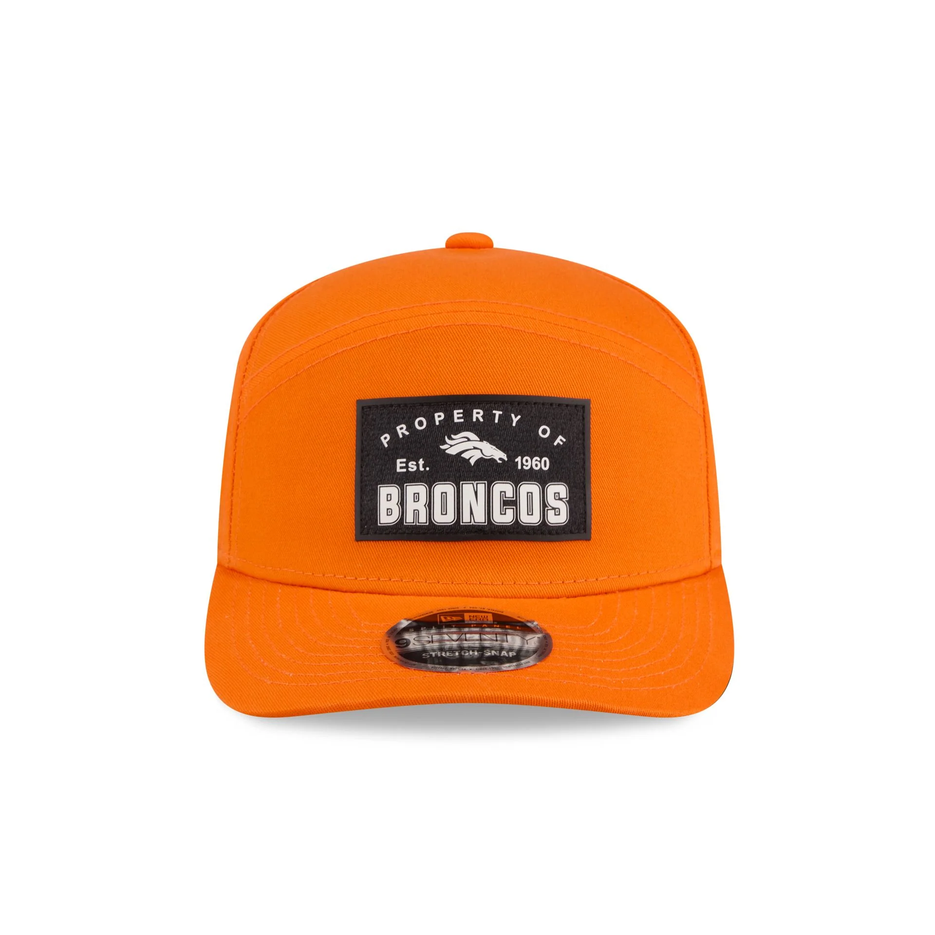 Denver Broncos Property of Patch Split Panel 9SEVENTY Stretch-Snap Hat - Image 2