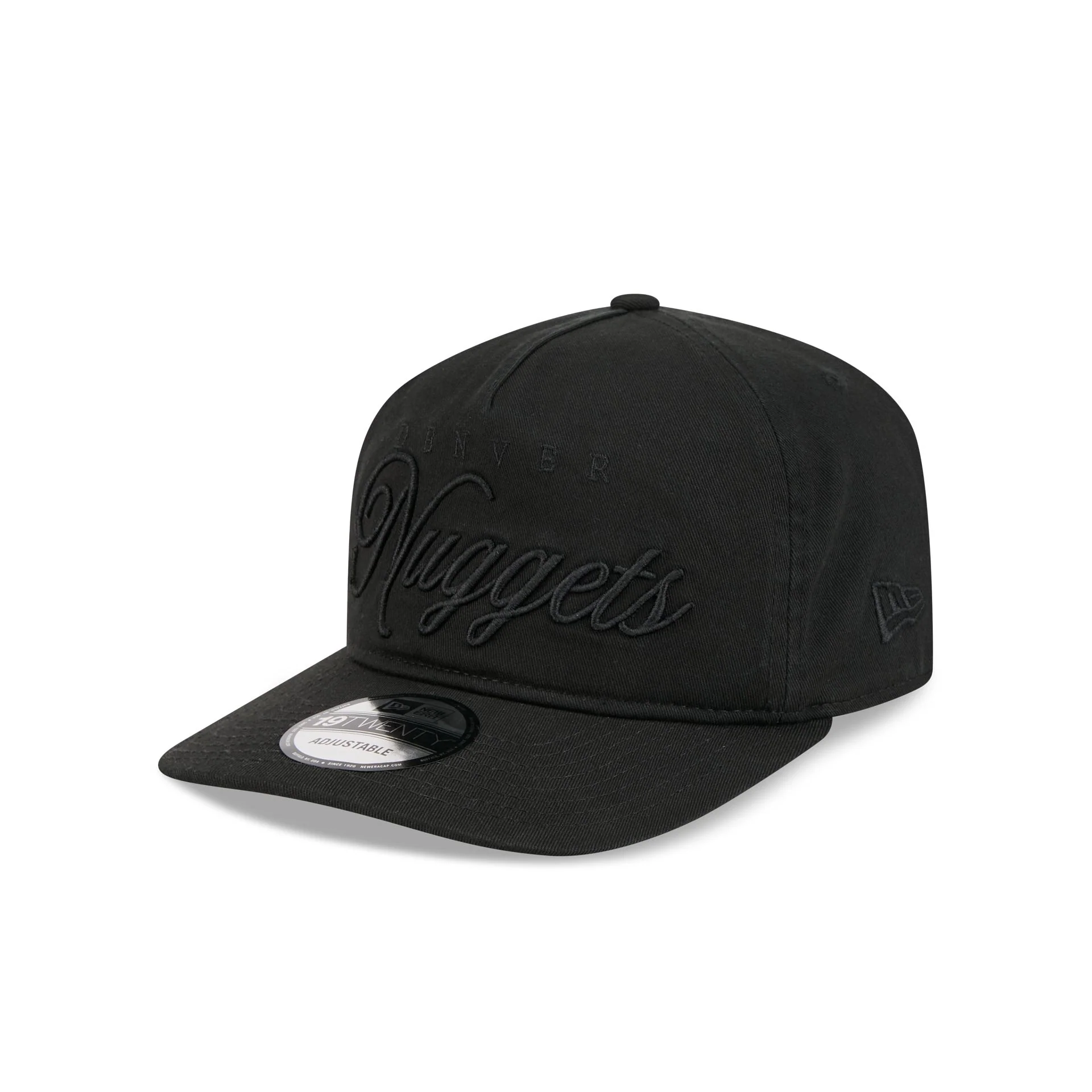 Denver Nuggets All Black Scripted 19TWENTY Adjustable Hat - Image 3