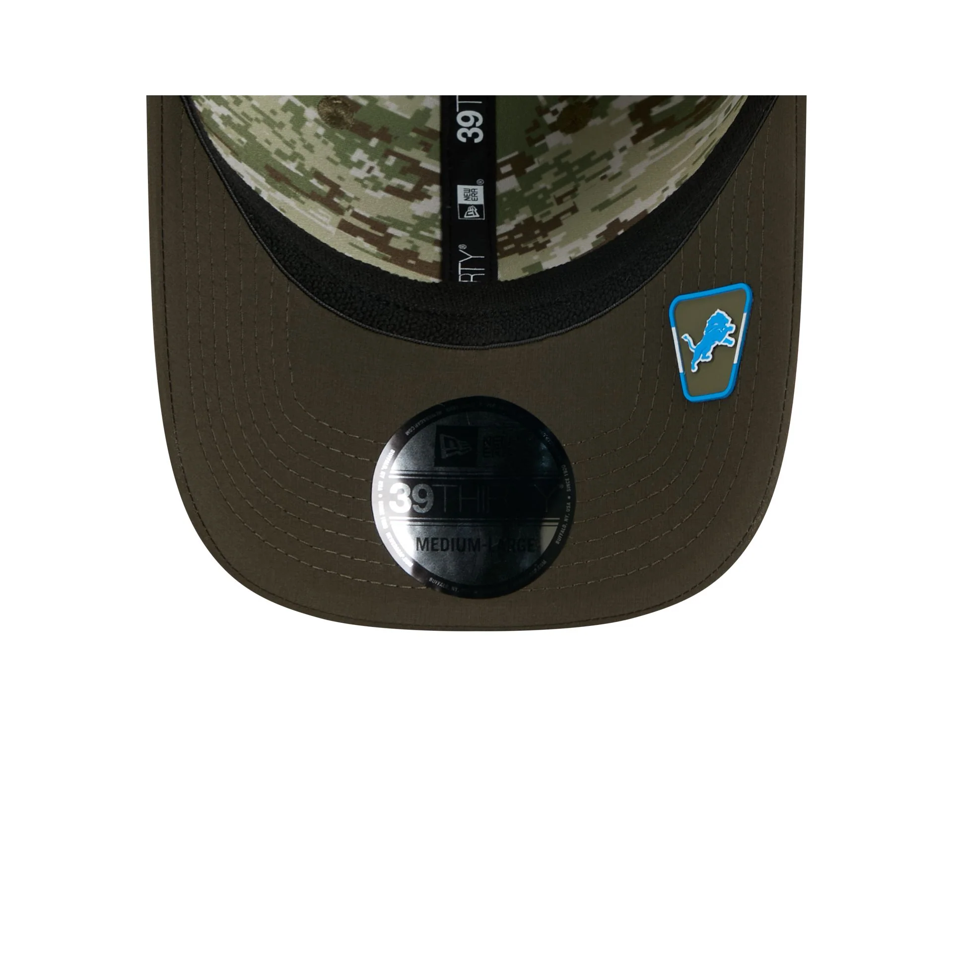 Detroit Lions 2025 Salute to Service 39THIRTY Stretch Fit Hat - Image 7